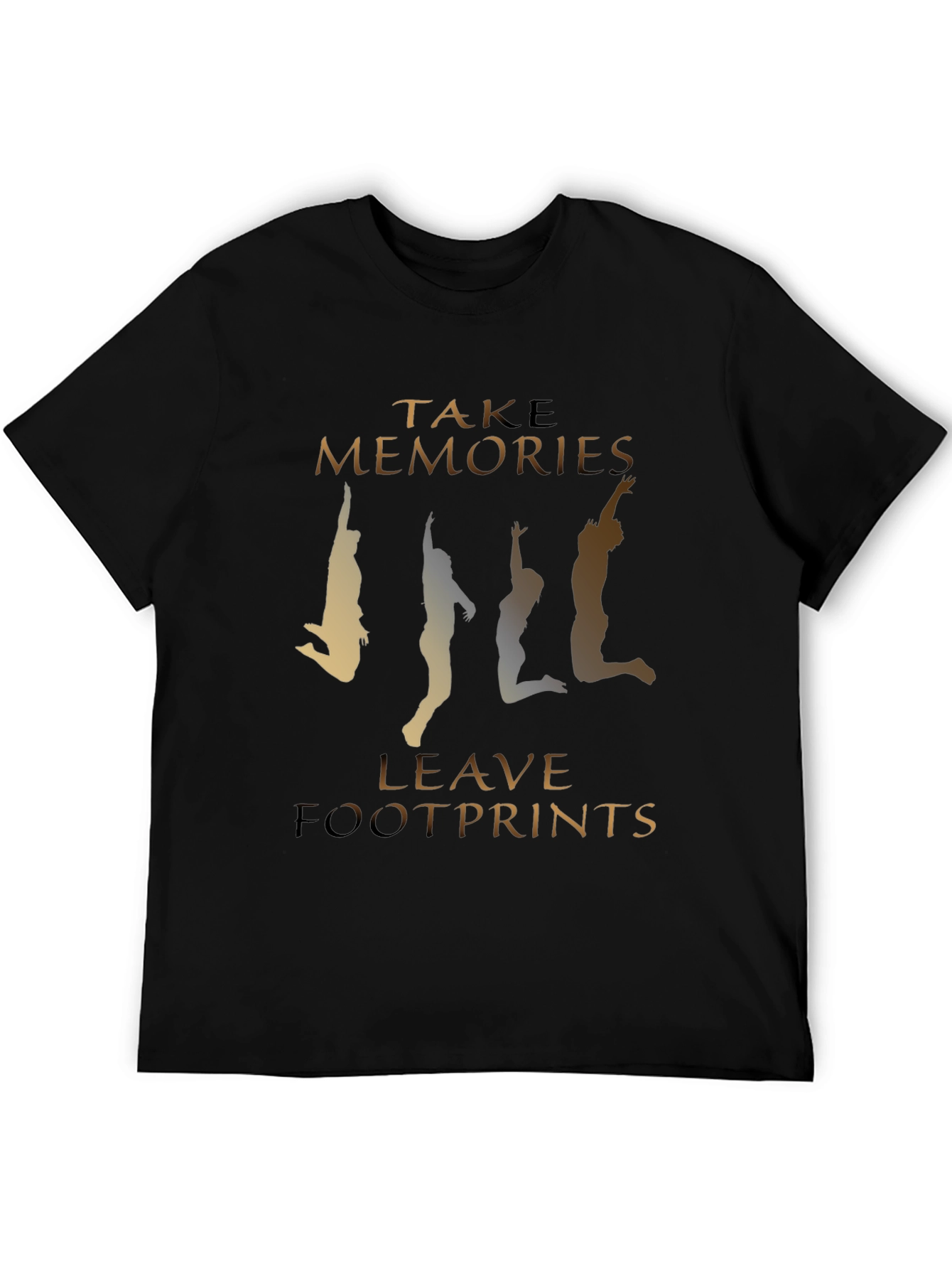 Black Take Memories, Leave Footprints Graphic Tee view 5