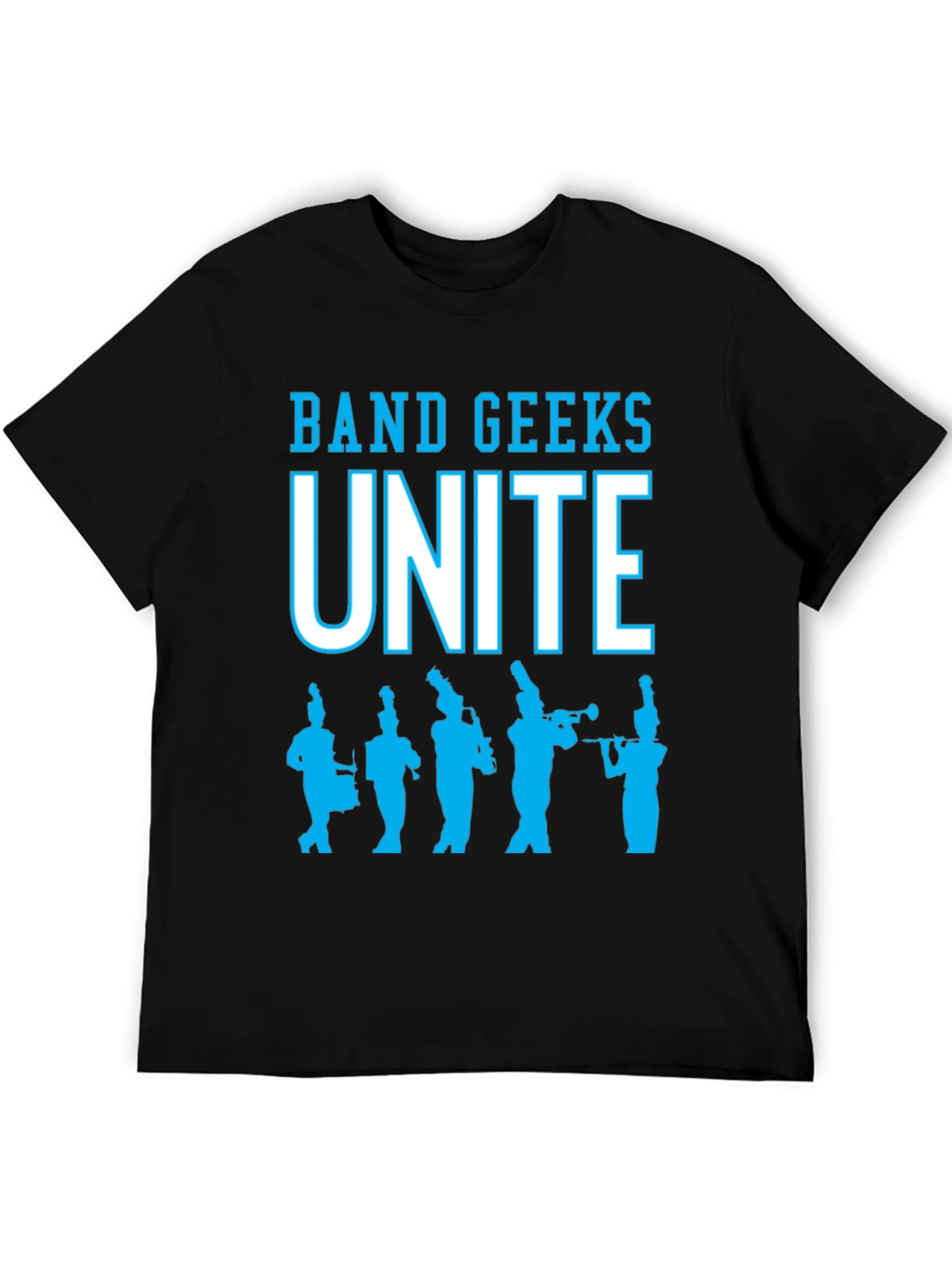 Black Band Geeks Unite Black T-Shirt view 5