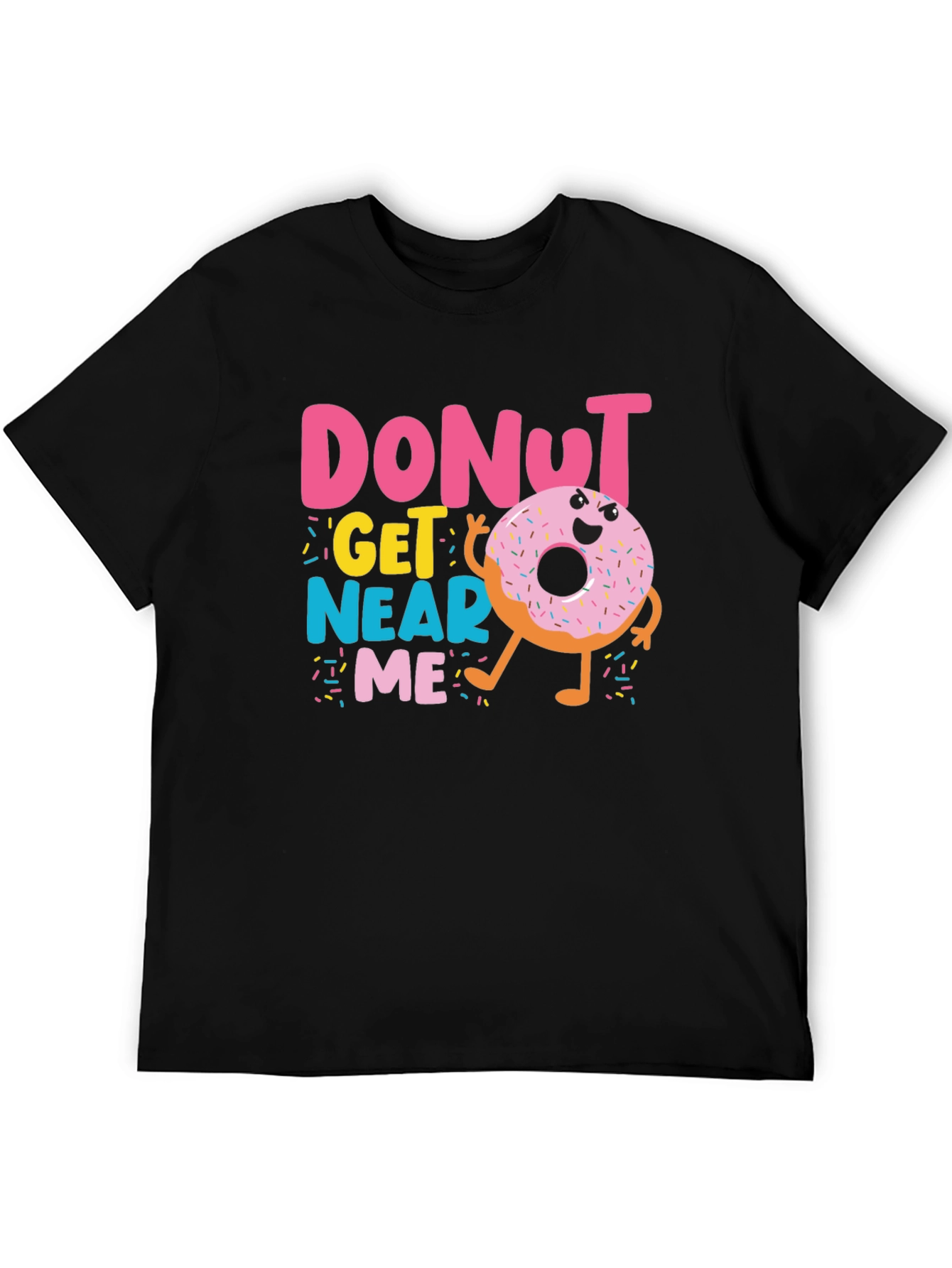 Black Donut Get Near Me Graphic T-Shirt view 5
