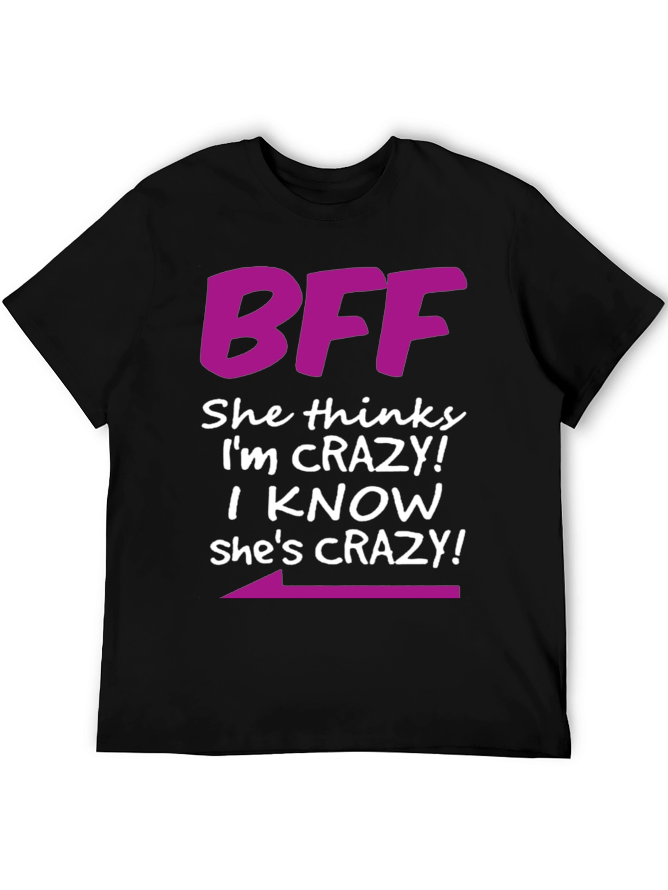 Black BFF Crazy Matching T-Shirt view 5