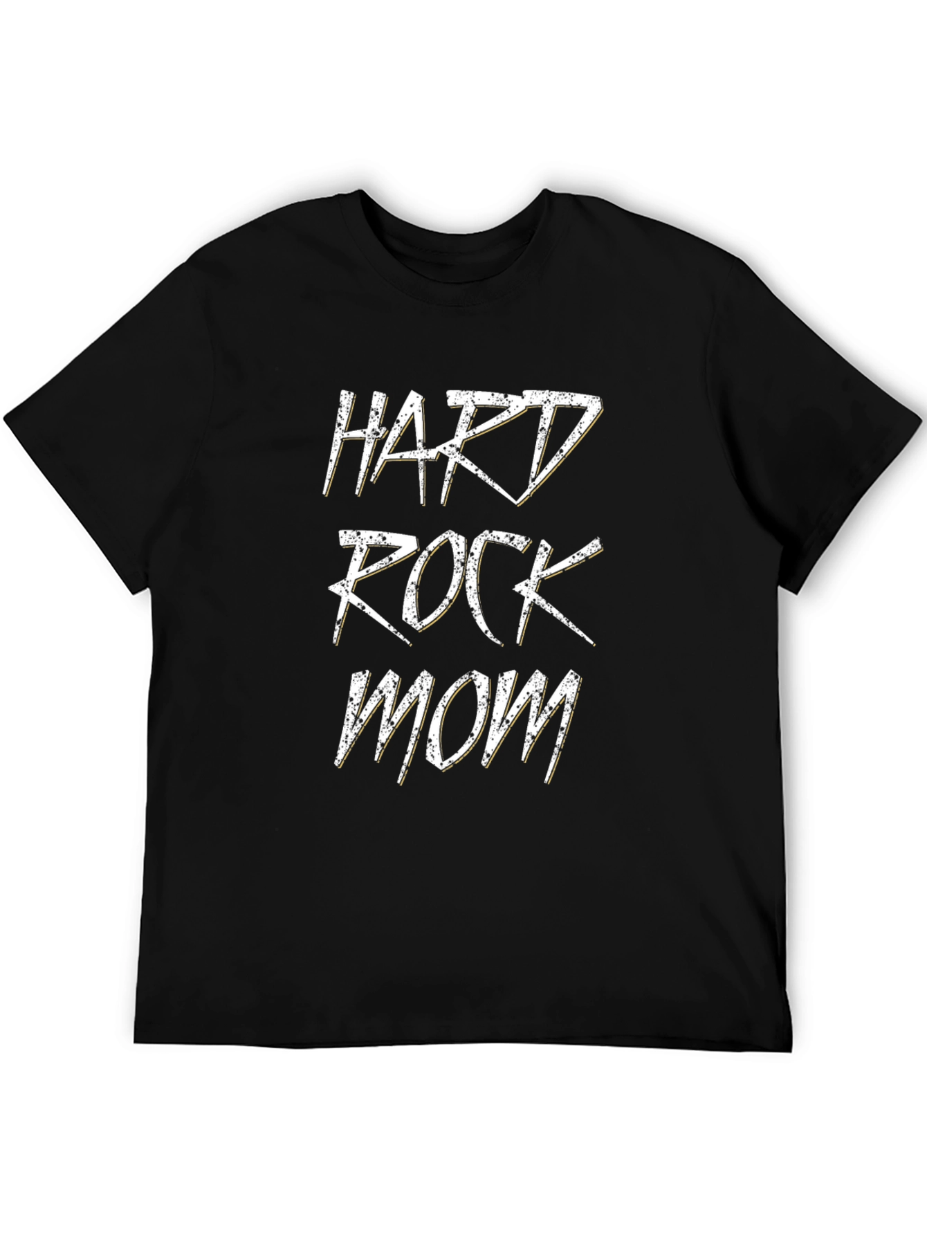 Black Hard Rock Mom Graphic Tee - Cool Mother's Day Gift view 5