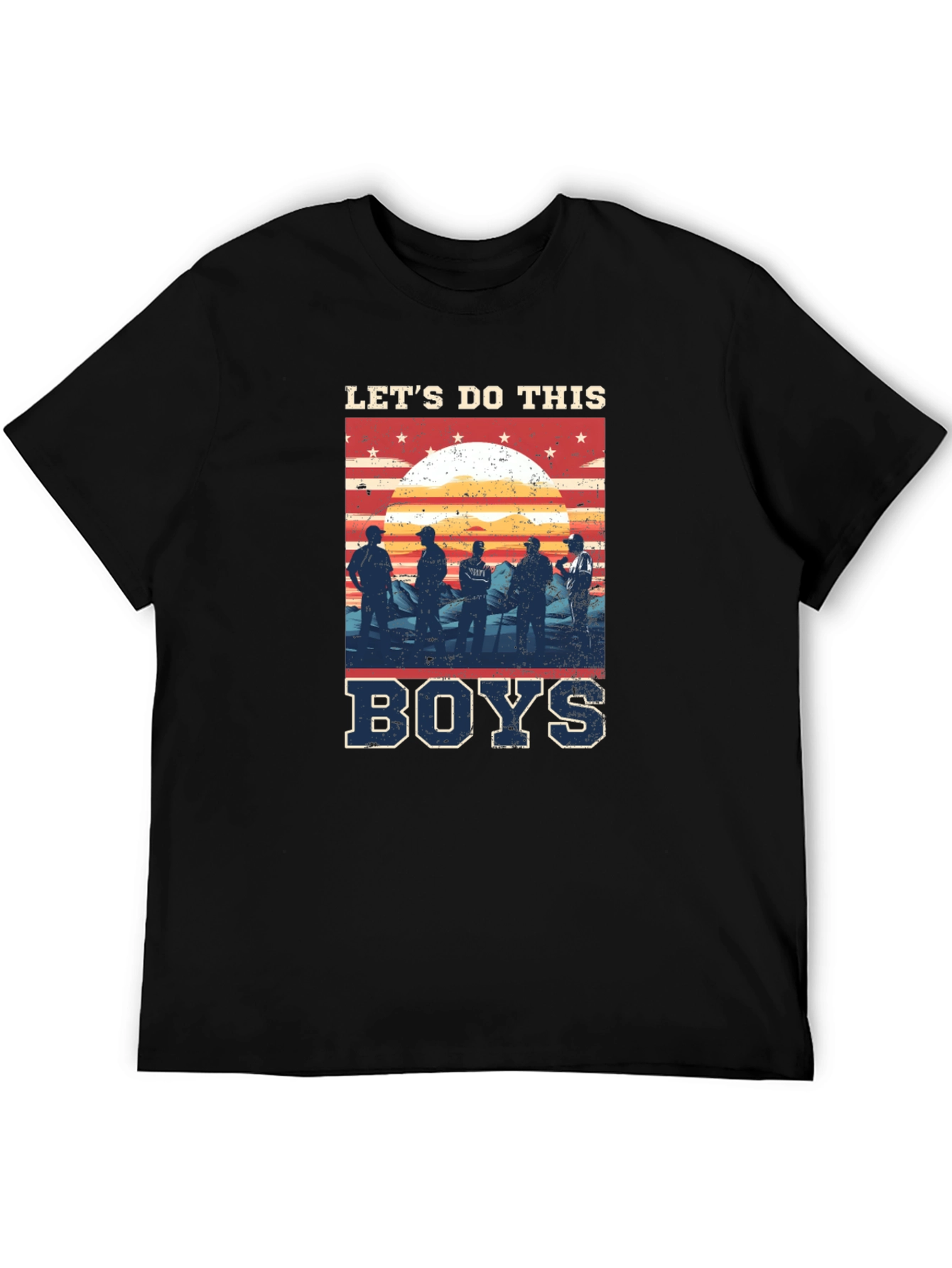 Black Let's Do This Boys Graphic Tee view 5