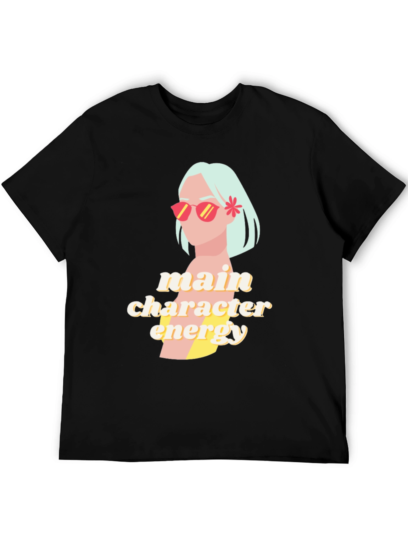 Black Main Character Energy Graphic Tee view 5