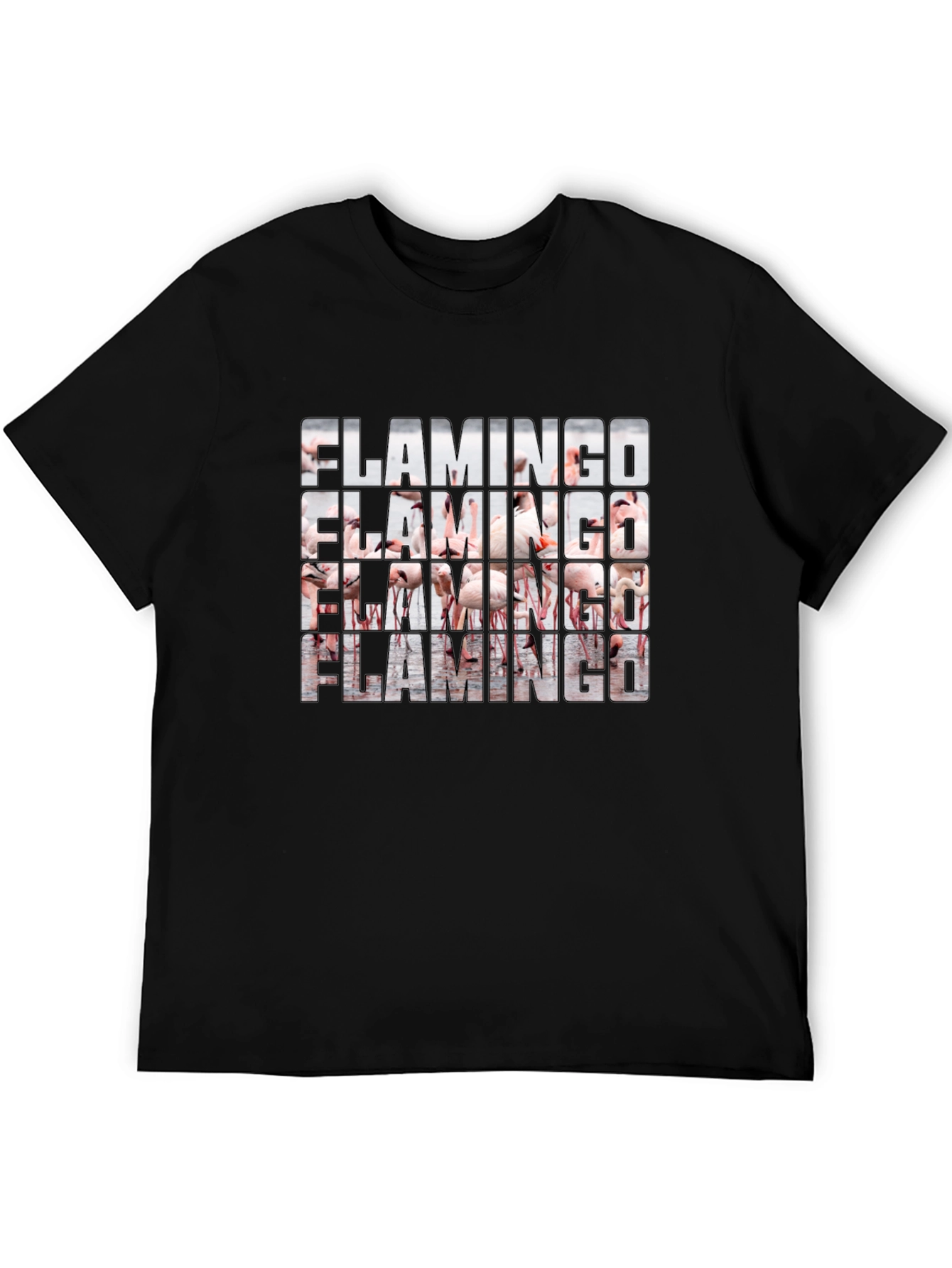 Black Flamingo Graphic T-Shirt - Cool Bird Lover Tee view 5