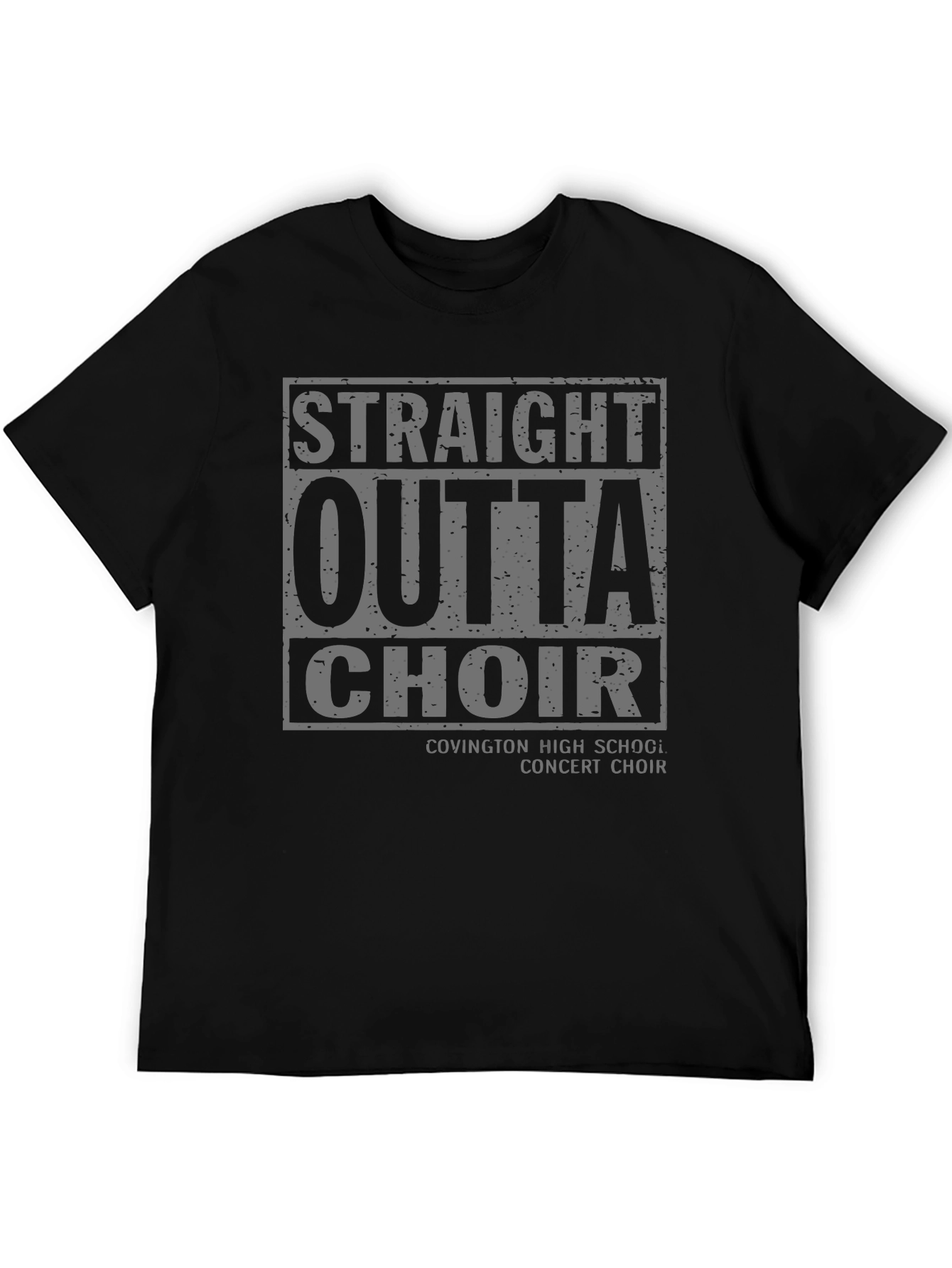 Black Straight Outta Choir T-Shirt view 5