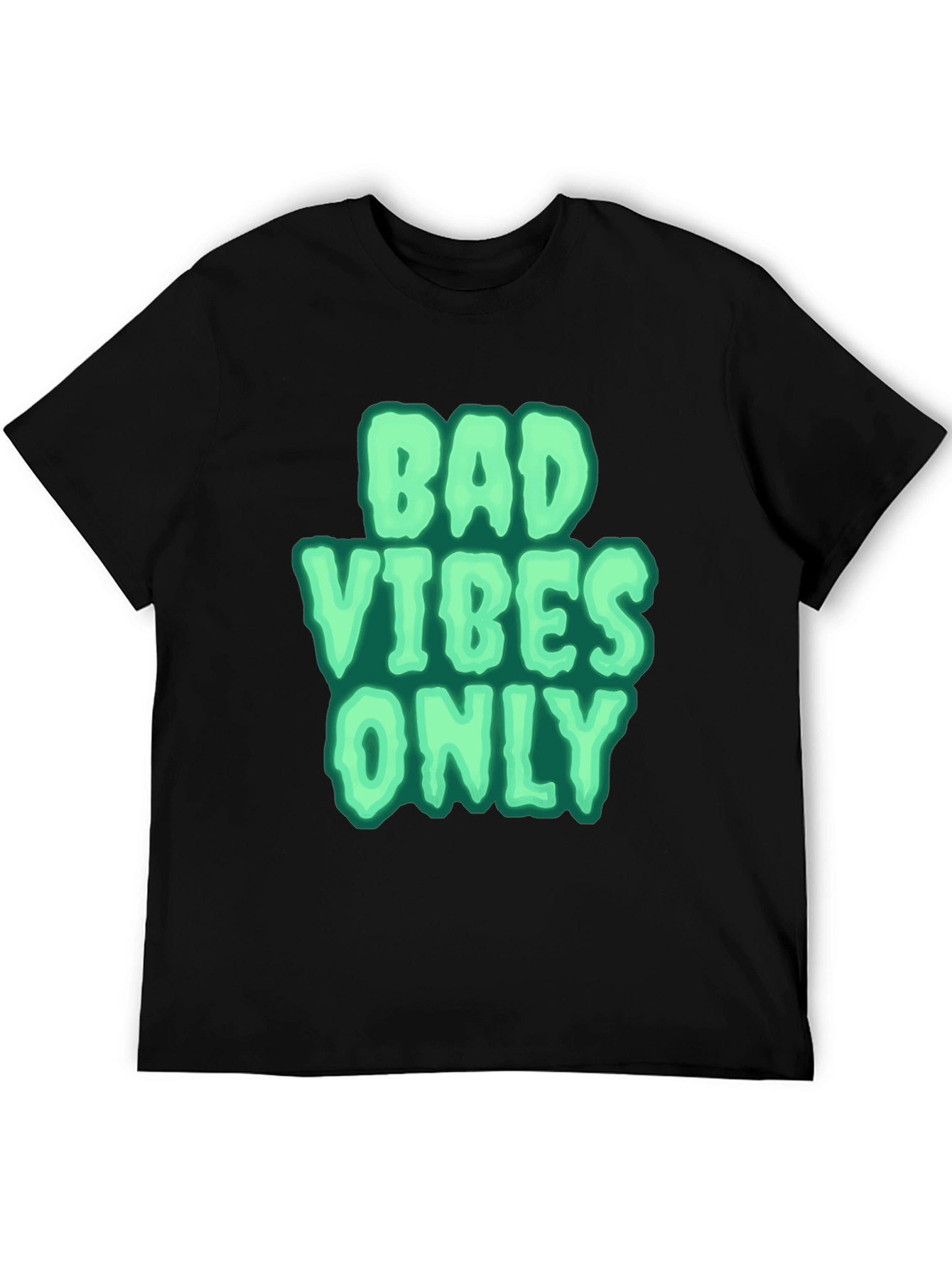 Black Bad Vibes Only Graphic Tee - Black view 5