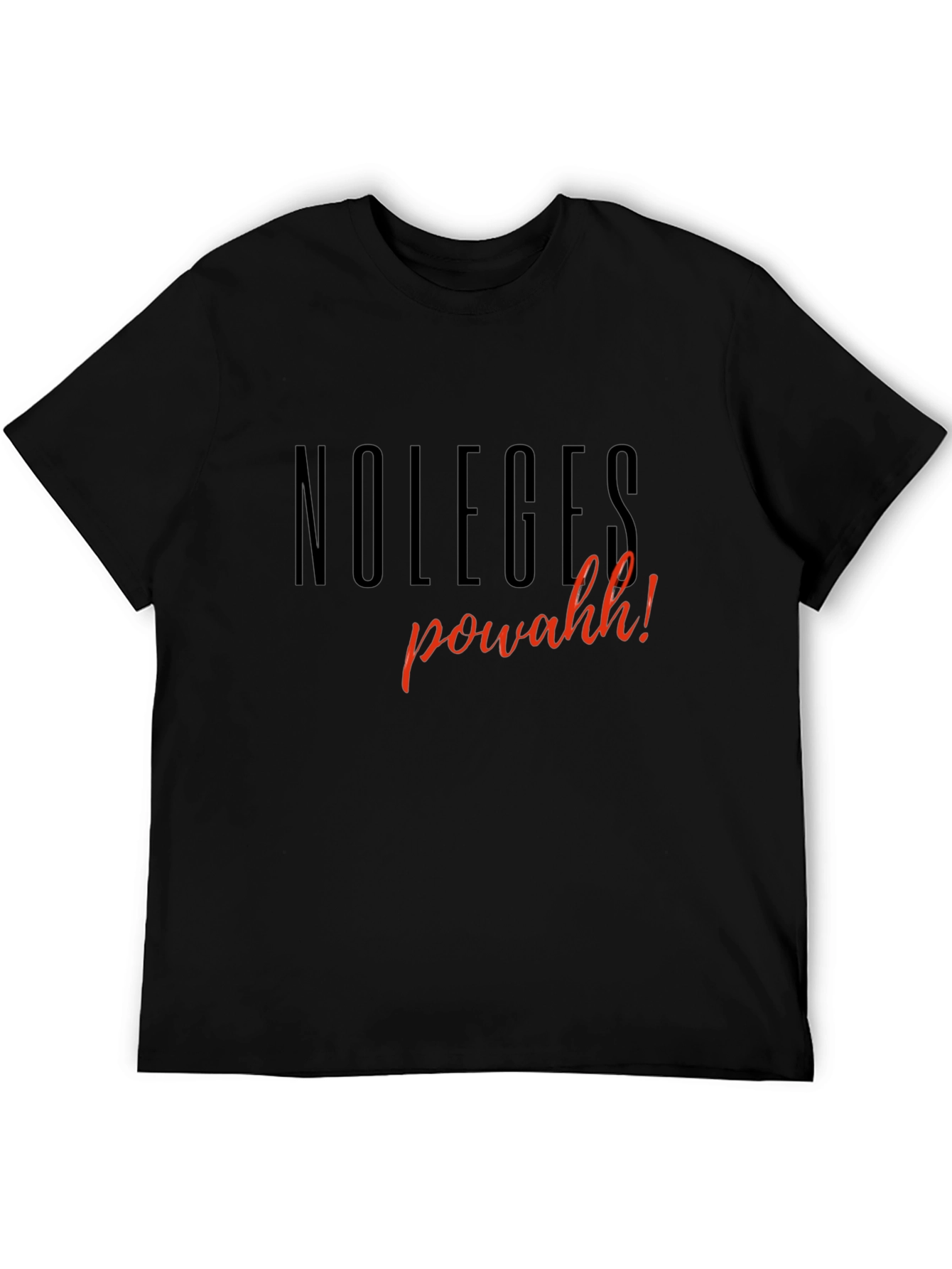 Black Noleges Powahh! Graphic T-Shirt view 5
