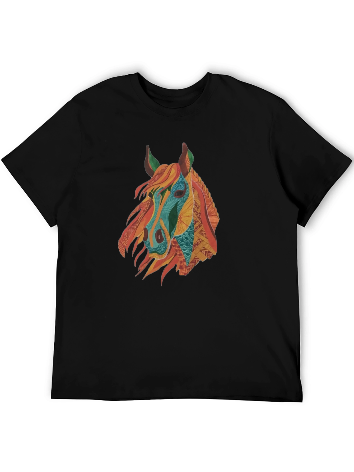 Horse Graphic Tee - Men's Black T-Shirt - 5