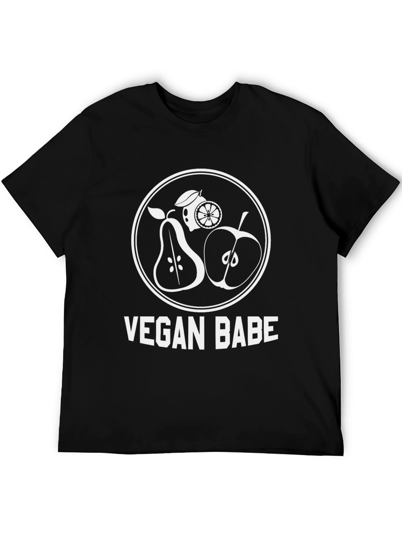 Black Vegan Babe Graphic Tee - Black Unisex T-Shirt view 5
