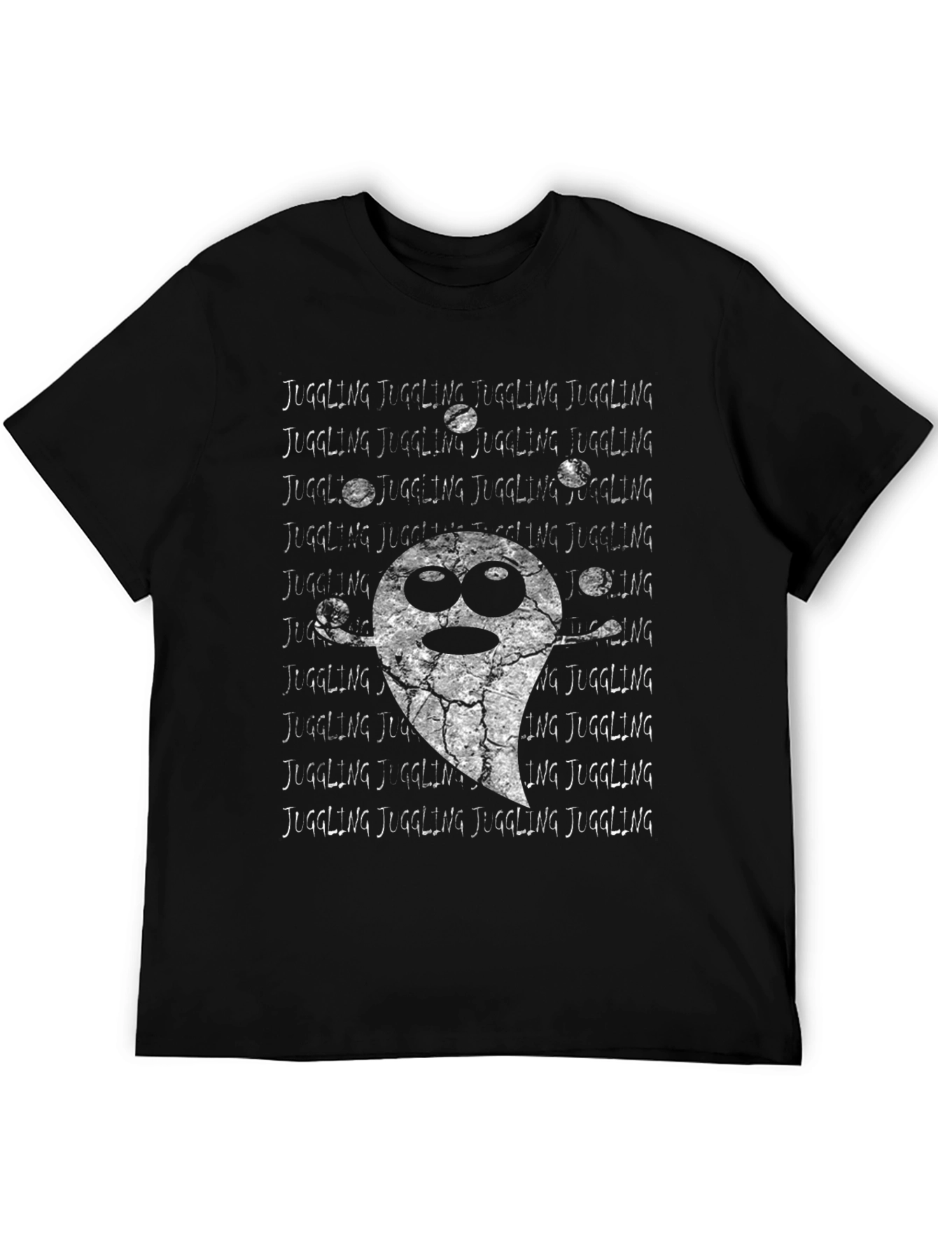 Black Juggling Ghost Graphic Tee - Unique Design view 5