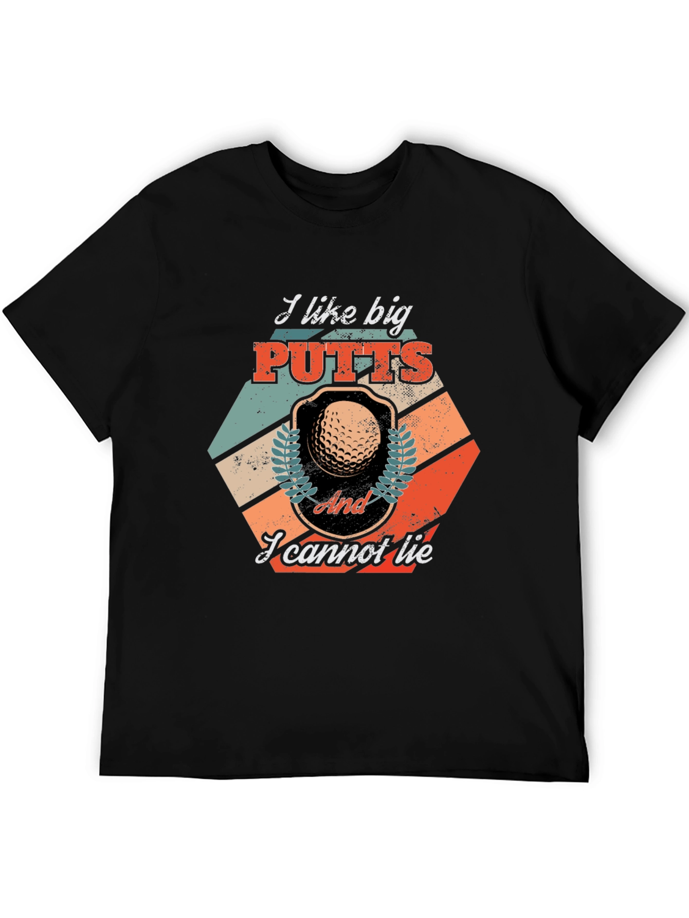 Black I Like Big Putts T-Shirt - Golf Lover Tee view 5
