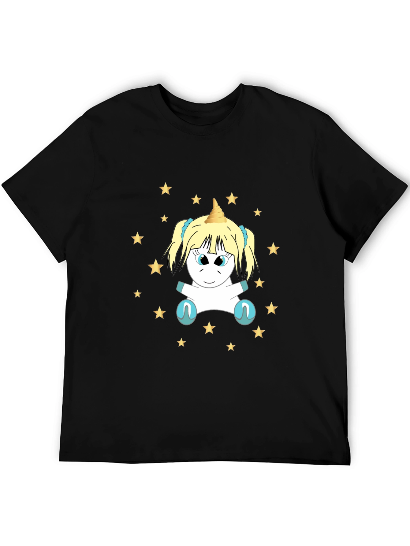Black Unicorn Starry Night Graphic Tee view 5