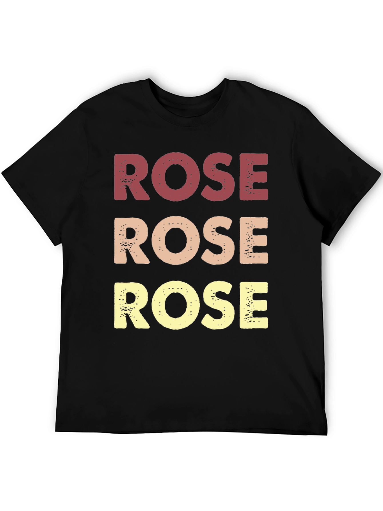 Black Retro "Rose" Graphic T-Shirt - Black view 5
