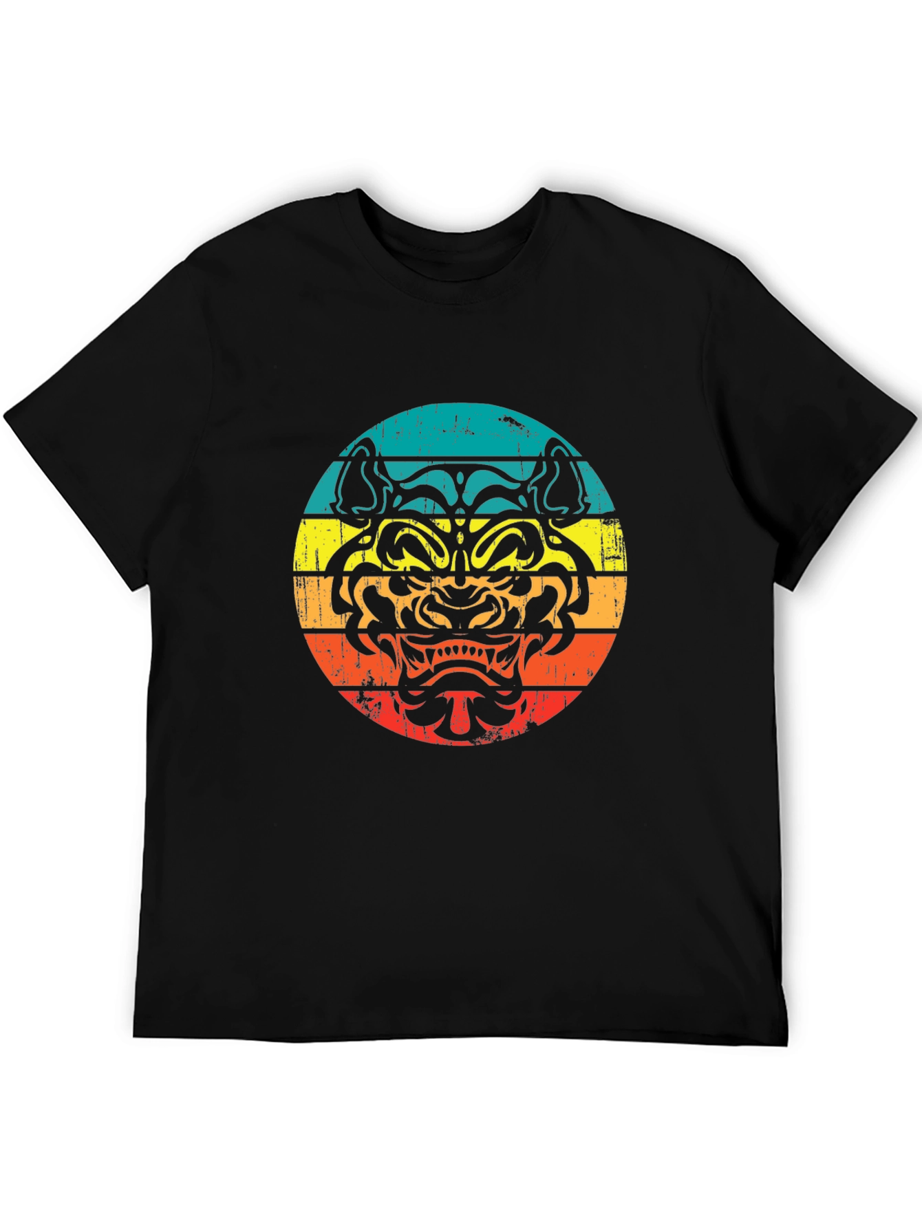 Black Retro Tiger Graphic T-Shirt - Black view 5