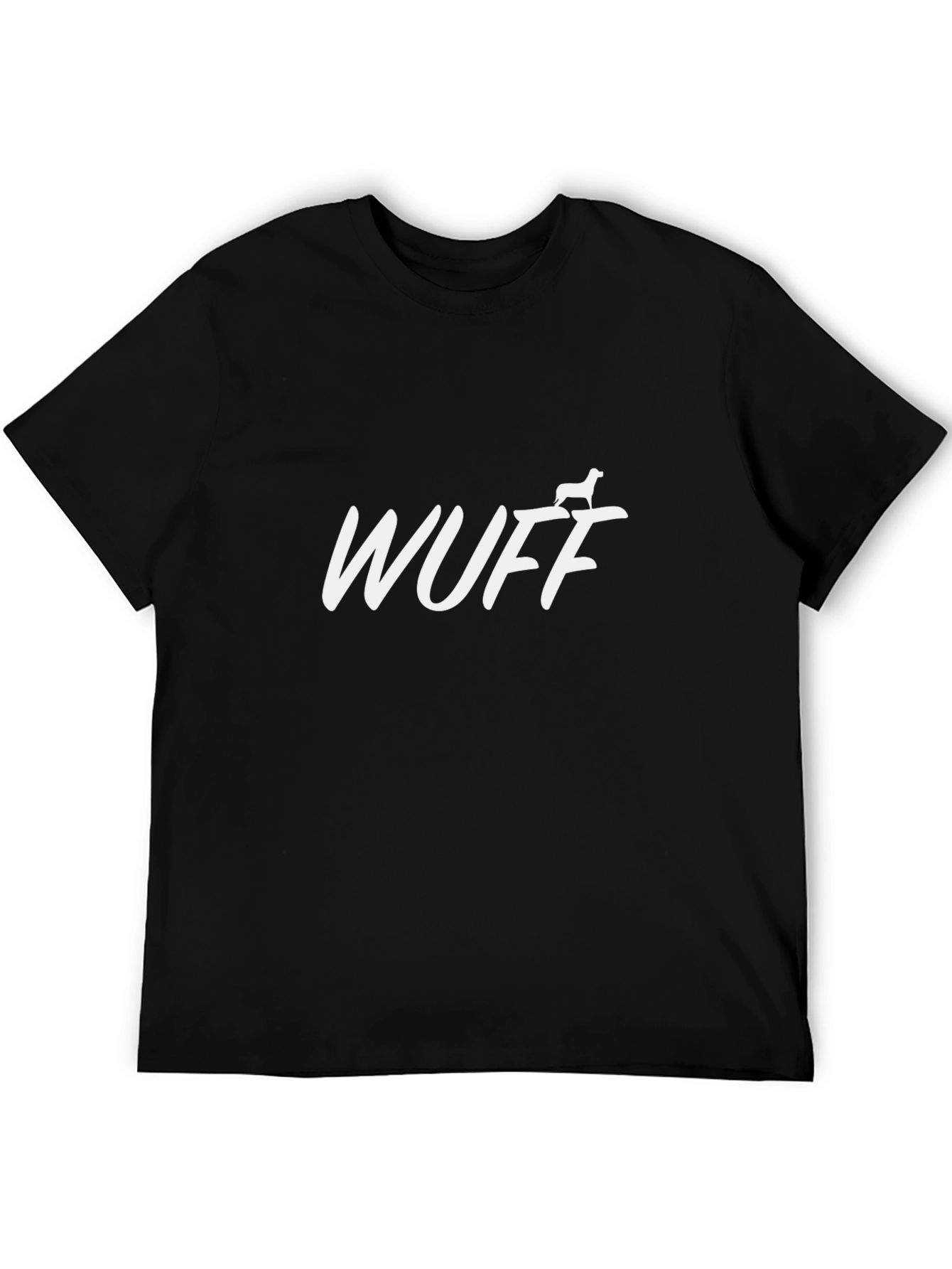Black WUFF Dog Lover's T-Shirt - Black view 5