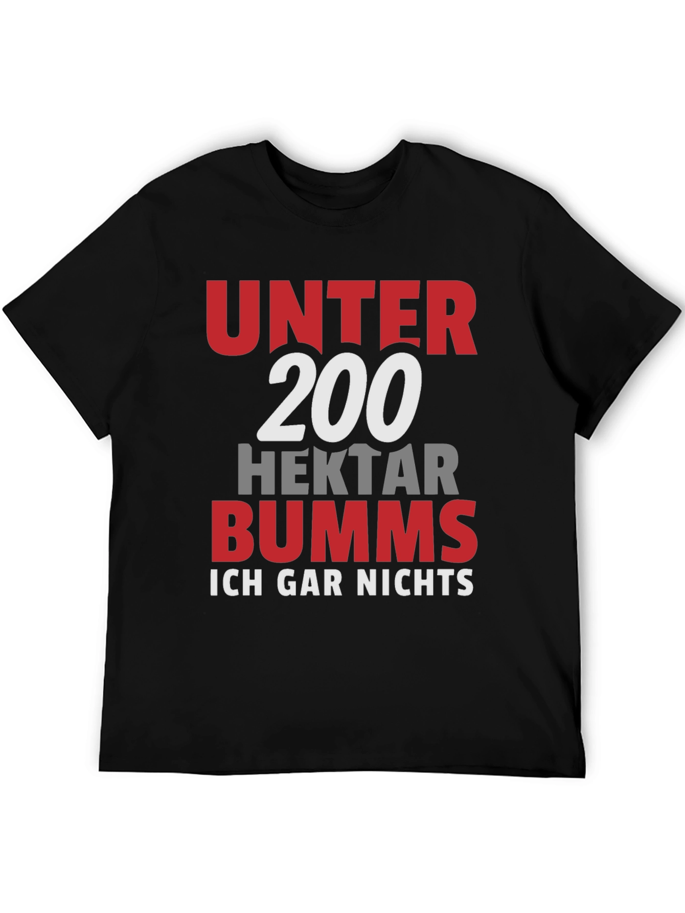 Black Unter 200 Hektar Bumms T-Shirt view 5