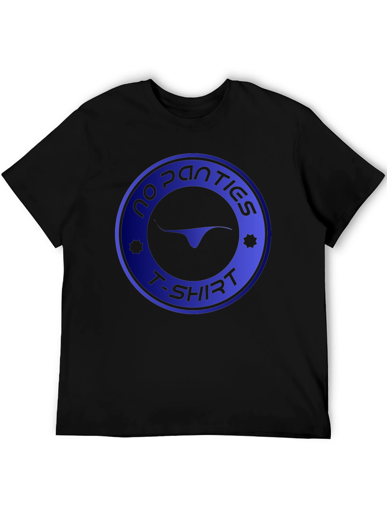 Black No Panties T-Shirt Funny Graphic Tee view 5