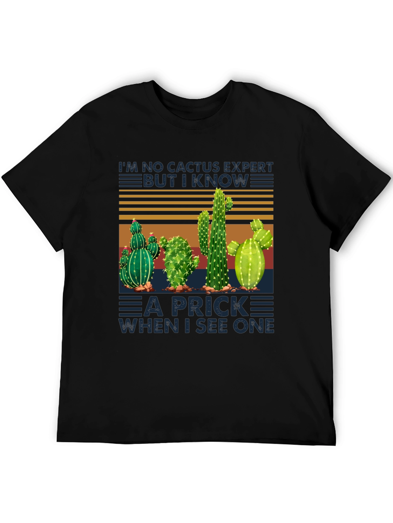 Black Cactus Expert Graphic Tee - Funny Plant Lover T-Shirt view 5