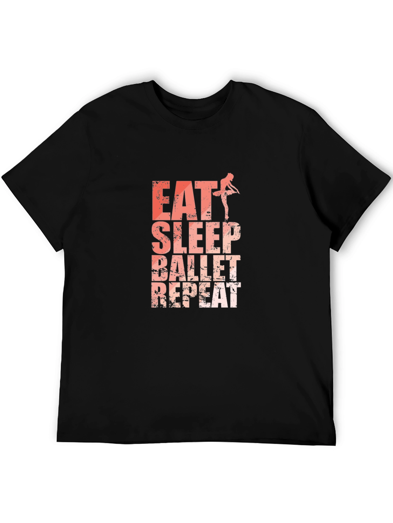 Black Eat Sleep Ballet Repeat Graphic Tee view 5
