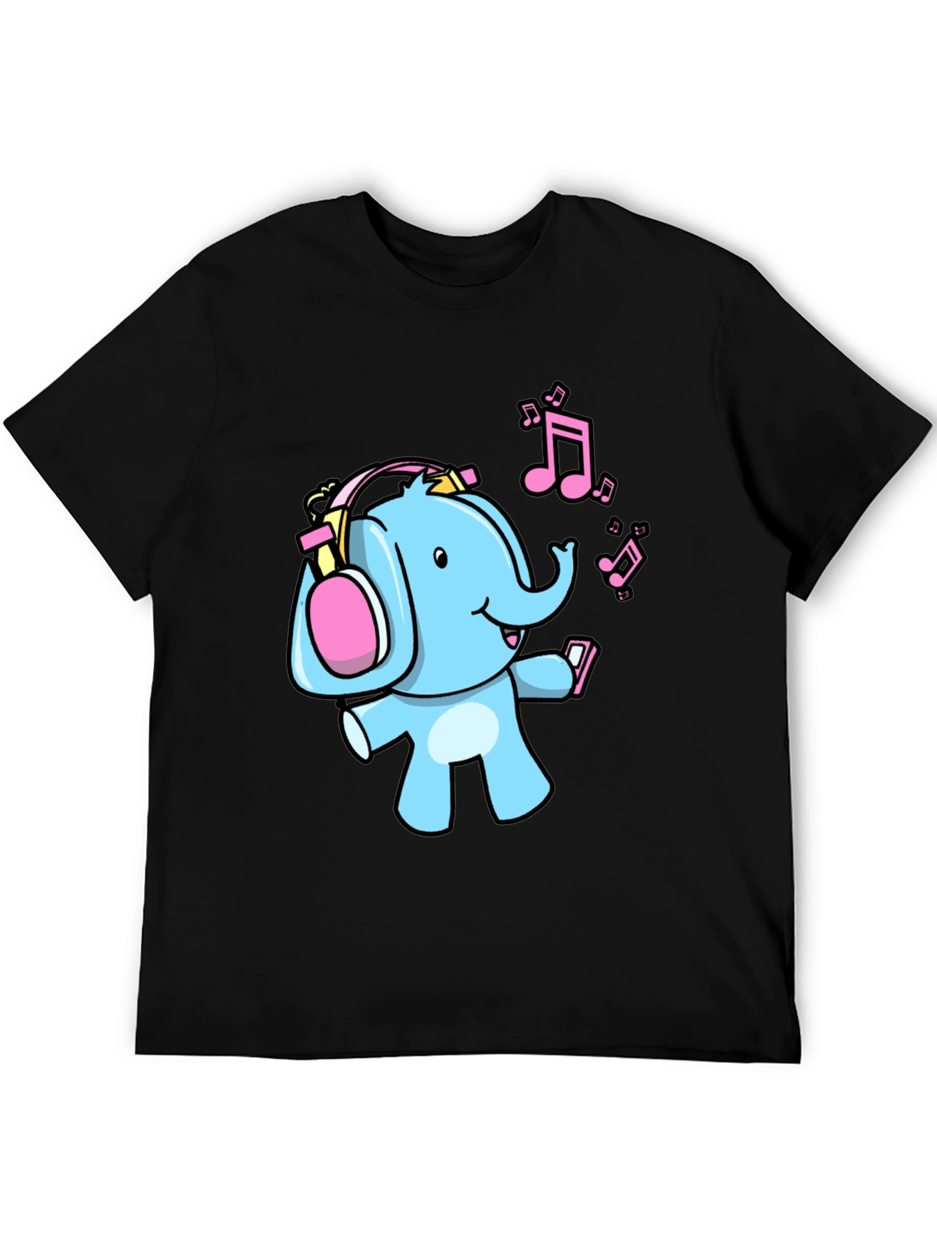 Black Elephant DJ Graphic Tee - Fun Music Lover Shirt view 5