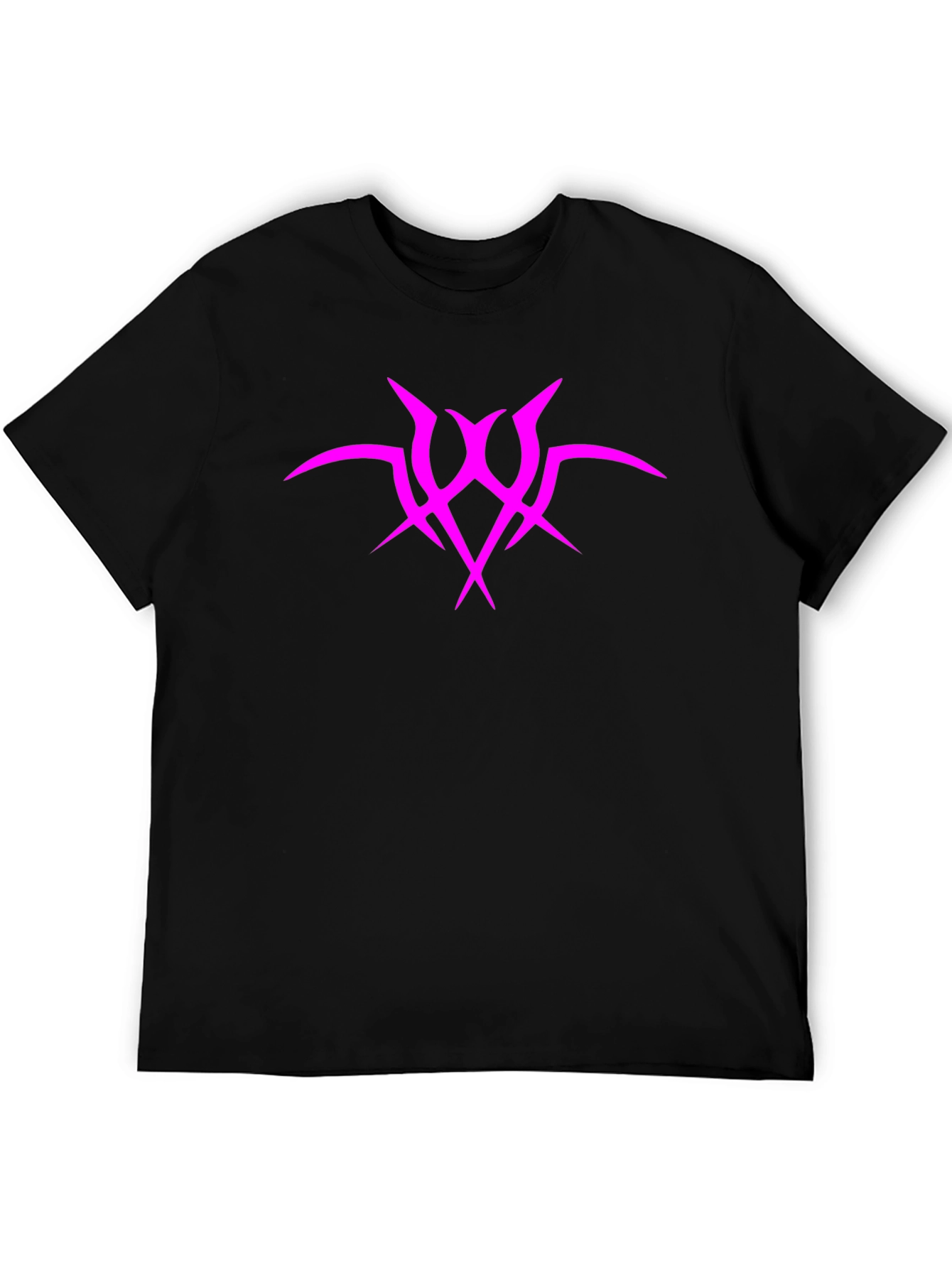 Black Black T-Shirt with Abstract Pink Graphic view 5