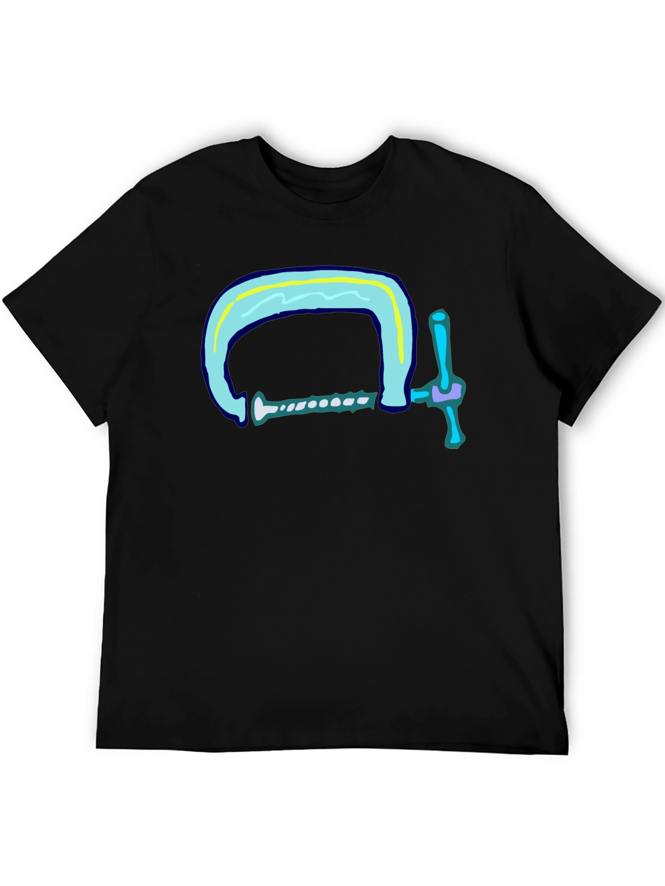 Black Clamp Graphic Tee - Cool & Comfy Black T-Shirt view 5