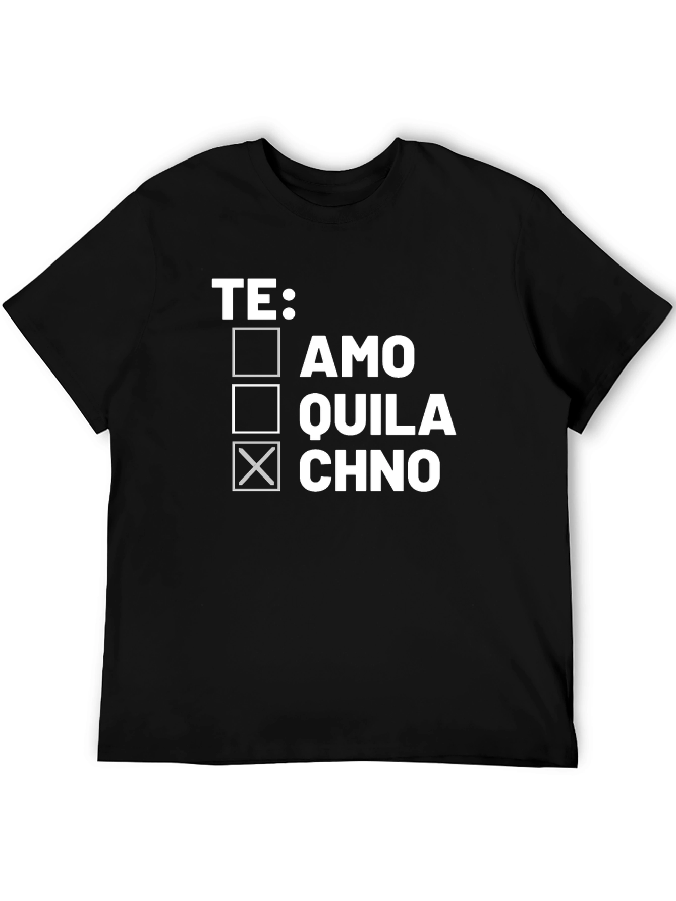 Black Funny Tequila Chno T-Shirt for Men view 5