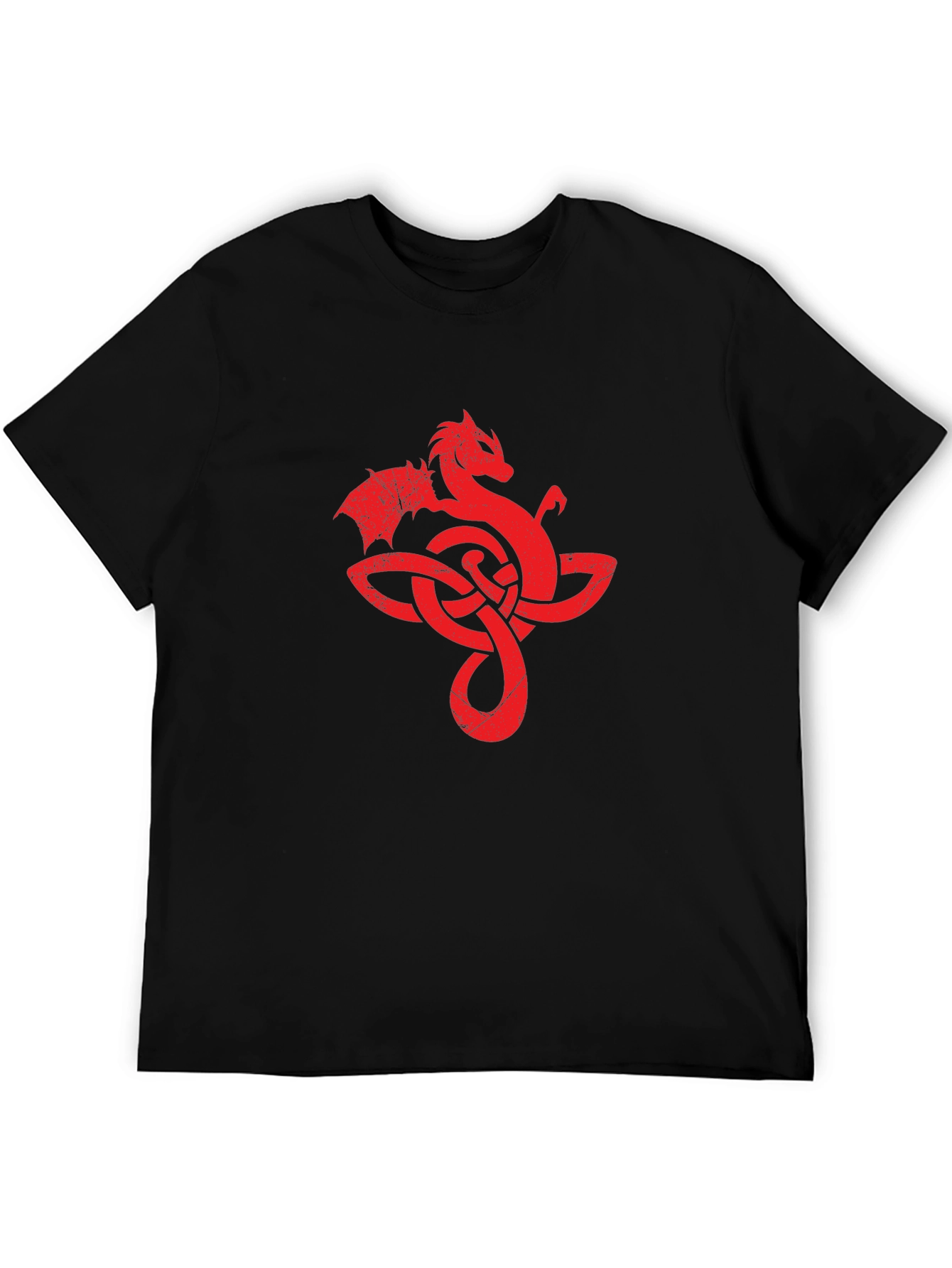 Black Dragon Knot Graphic T-Shirt - Black view 5