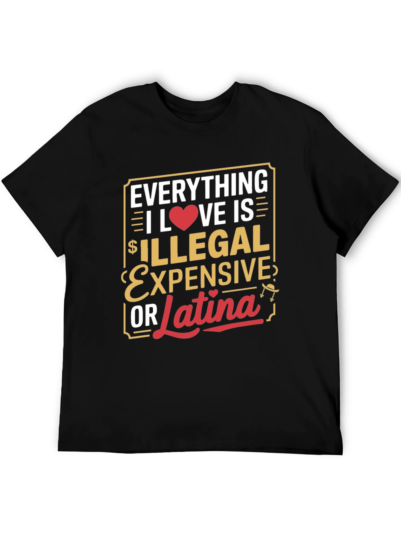 Black Everything I Love T-Shirt view 5