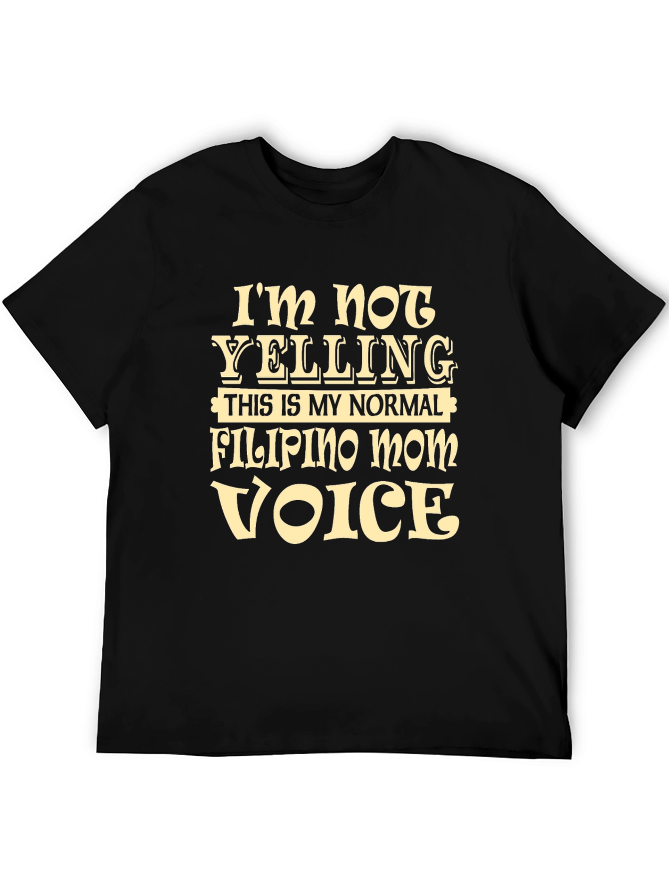 Black Filipino Mom Voice Novelty T-Shirt - Funny Gift view 5