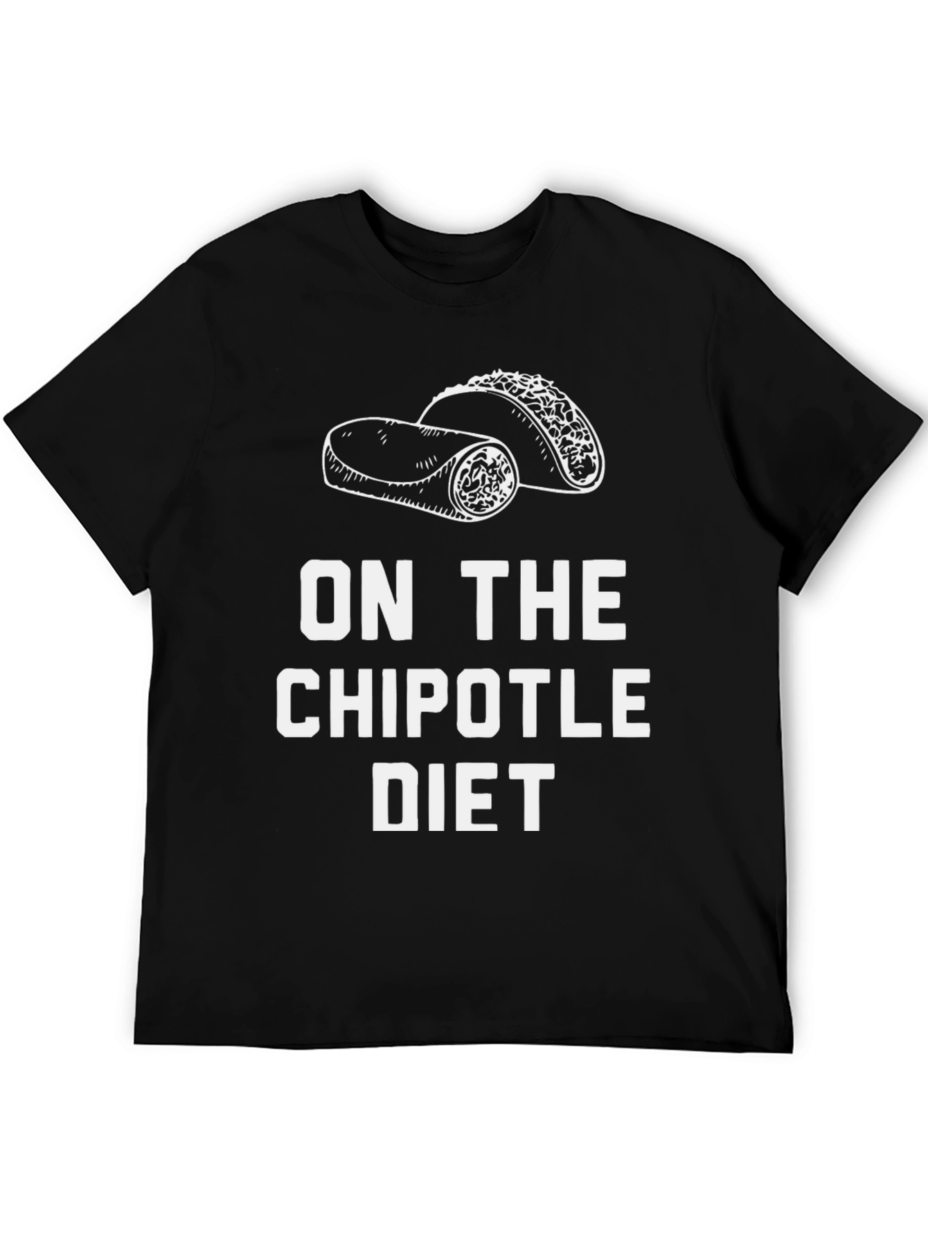Black Chipotle Diet Graphic T-Shirt - Funny Foodie Tee view 5