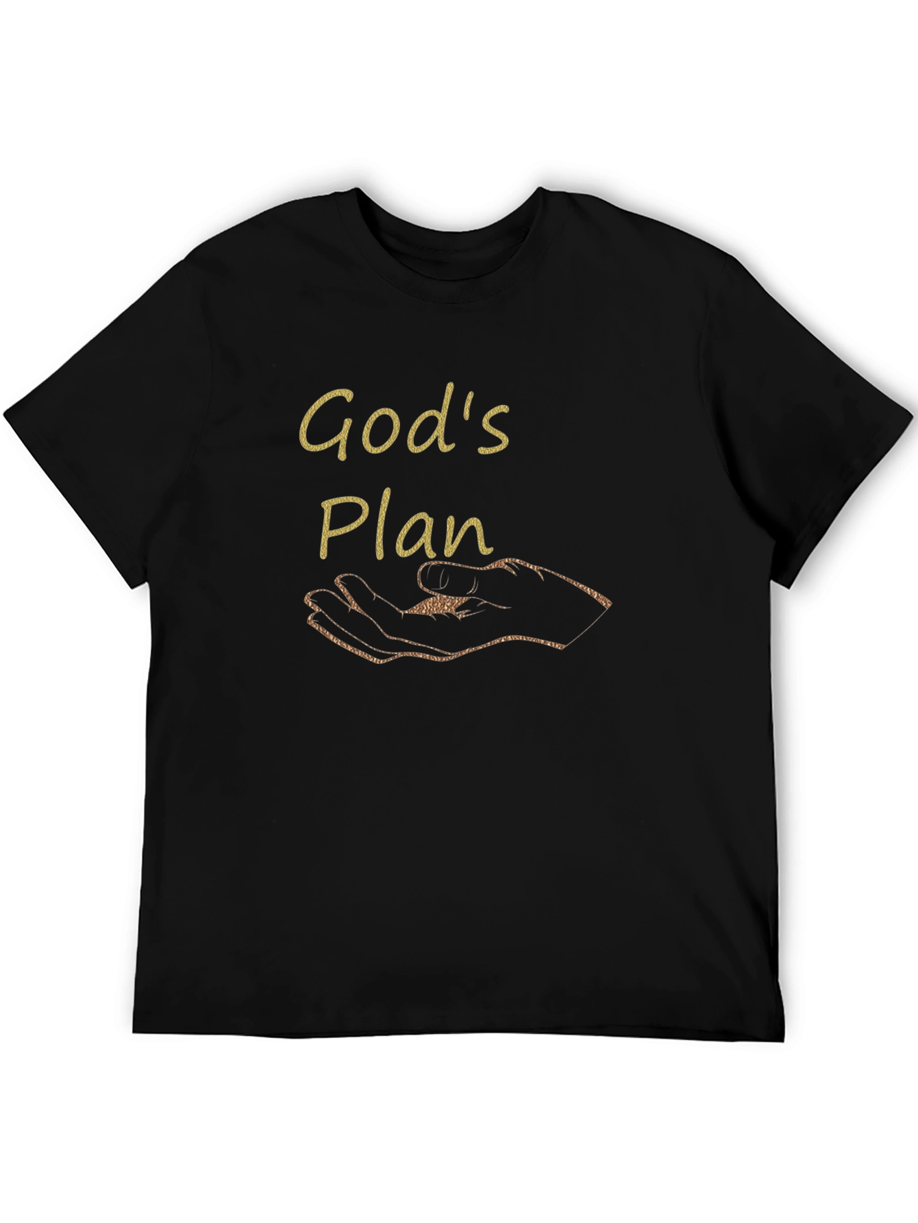 Black God's Plan Black T-Shirt view 5