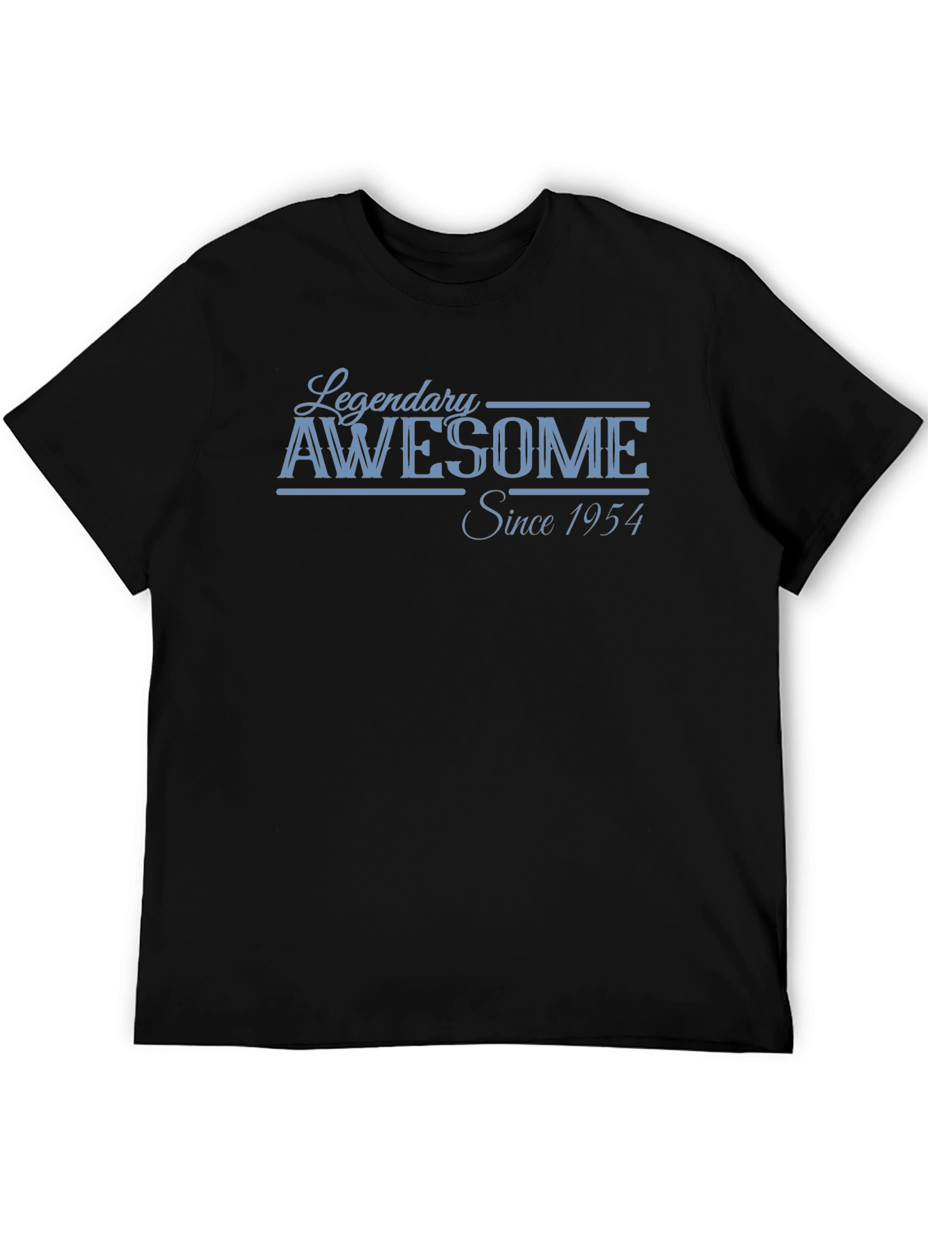 Black Legendary Awesome Since 1954 Black T-Shirt view 5