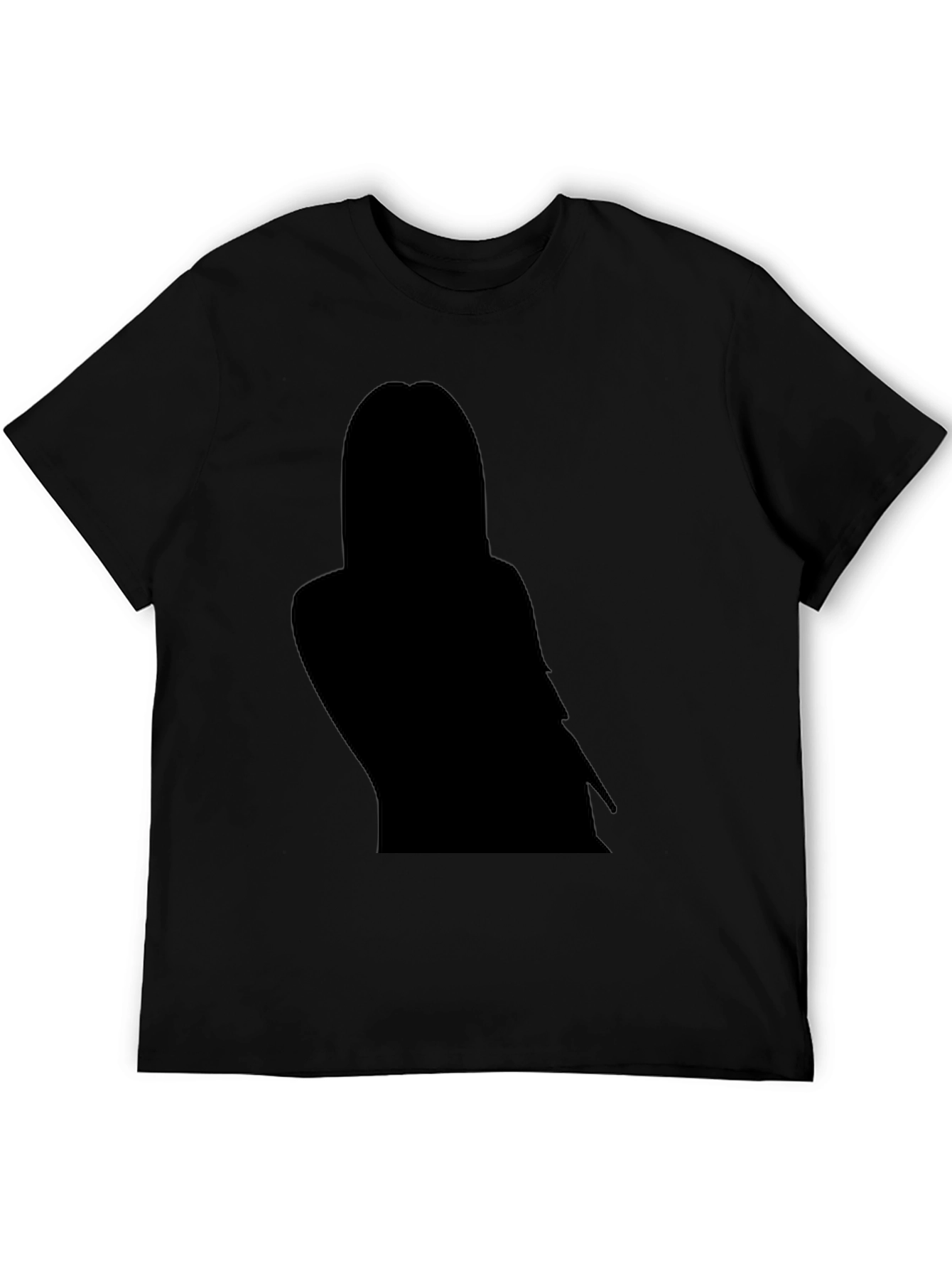 Black Black T-Shirt with Silhouette Graphic view 5