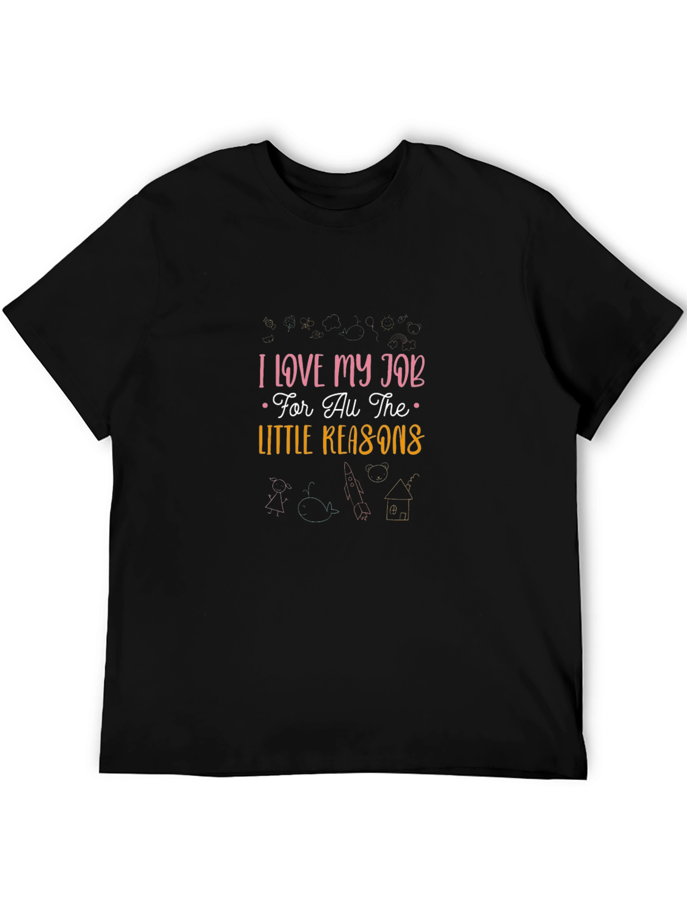 Black I Love My Job T-Shirt - Teacher Gift view 5