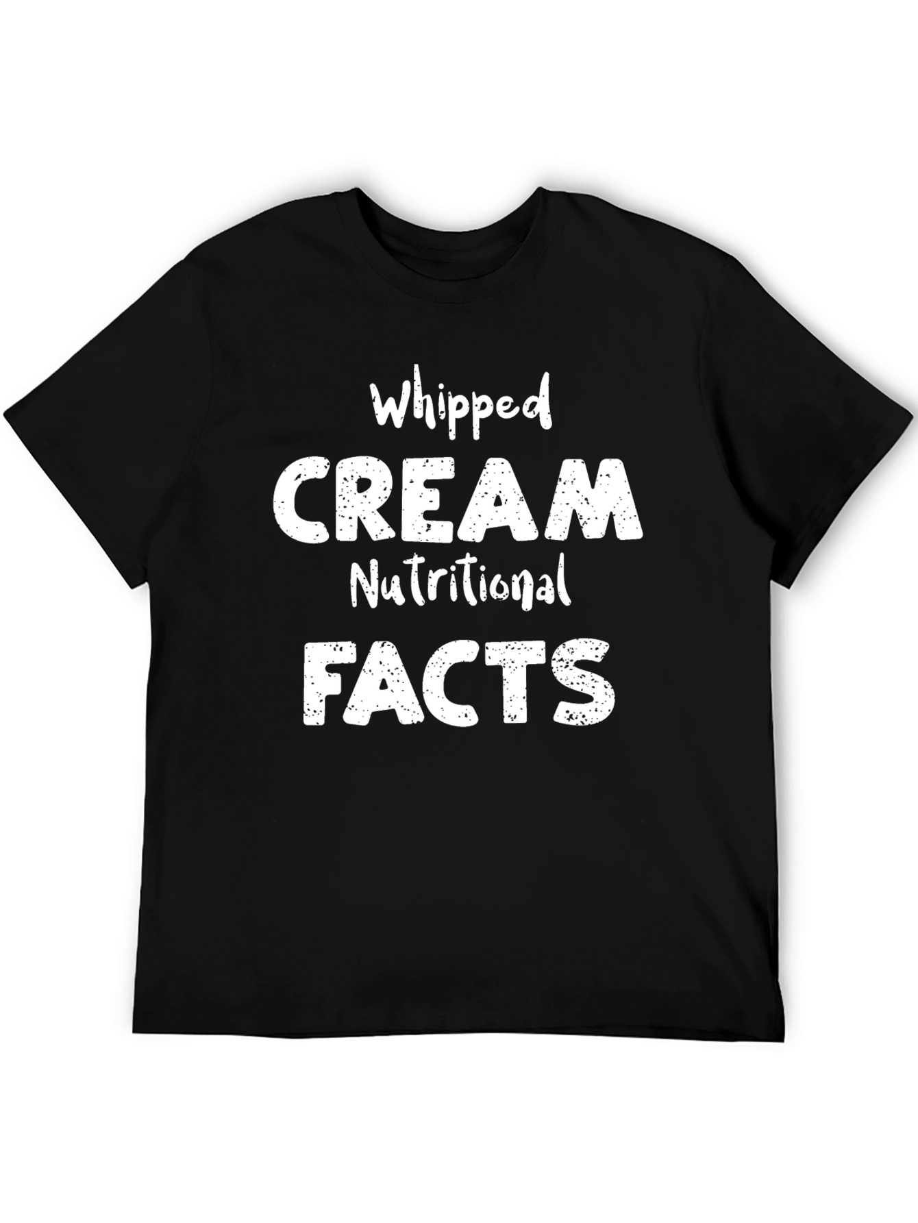 Black Whipped Cream Nutritional Facts Graphic Tee view 5