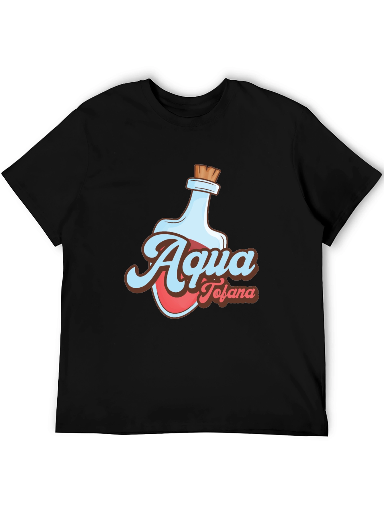 Black Aqua Tofana Graphic Tee - Stylish Poison Bottle Design view 5