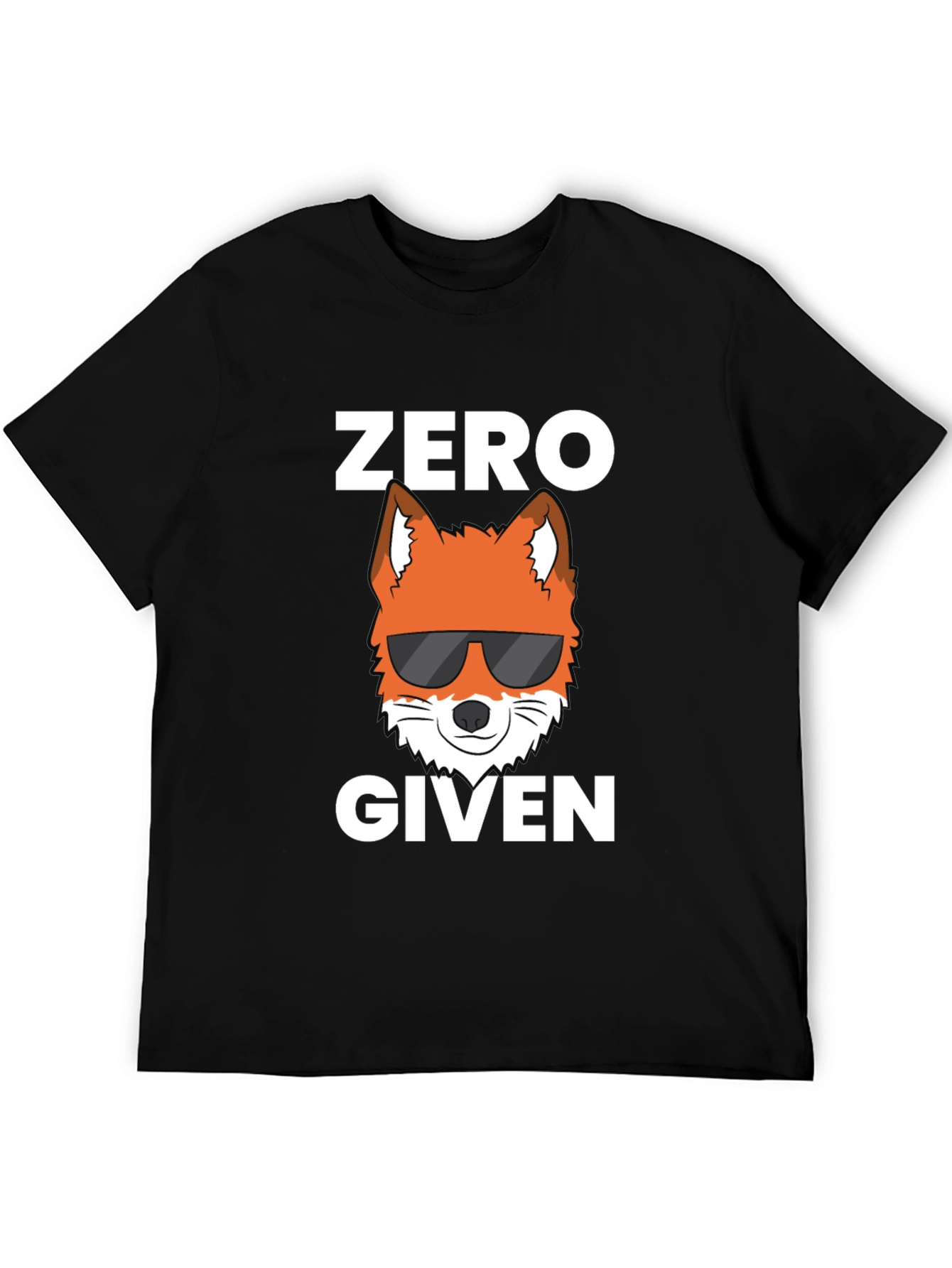 Black Zero Fox Given T-Shirt - Sarcastic Graphic Tee view 5