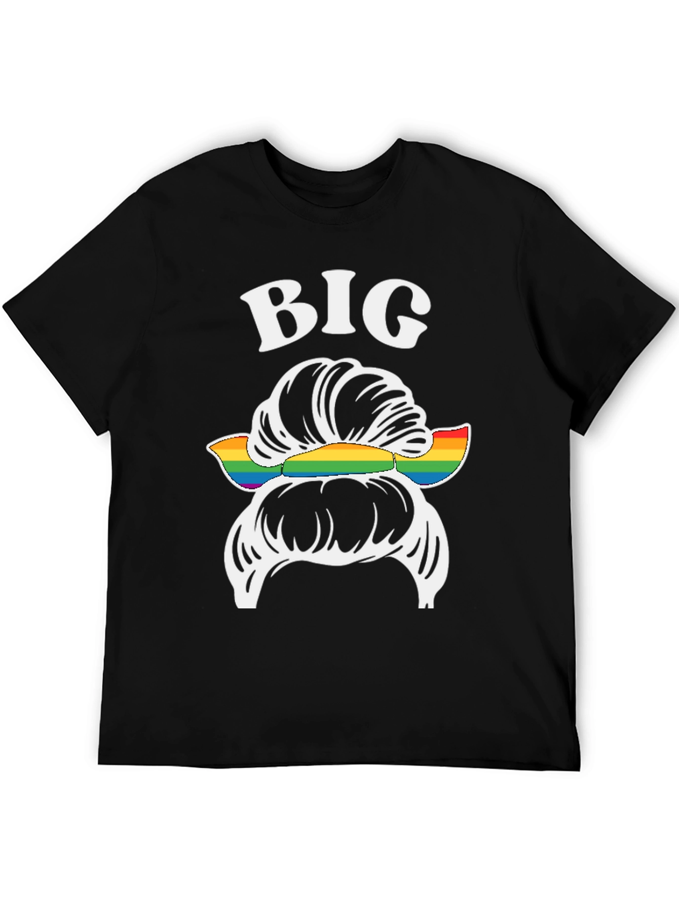 Big Messy Bun LGBT Pride T-Shirt - 5