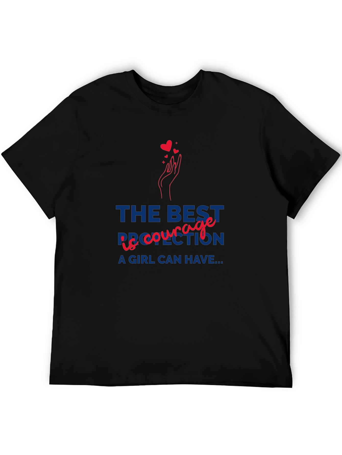 Black Courage Graphic Tee - Empowering Women's T-Shirt view 5