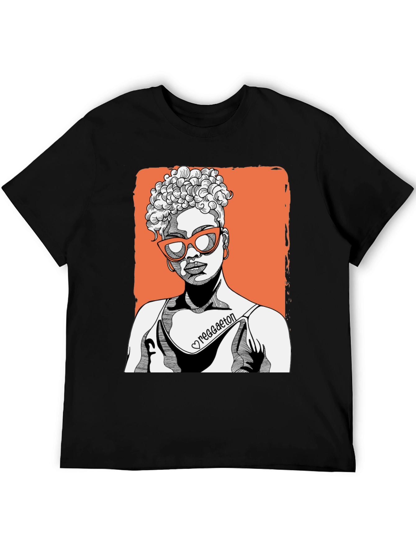 Black Reggaeton Girl Graphic Tee - Stylish & Unique view 5