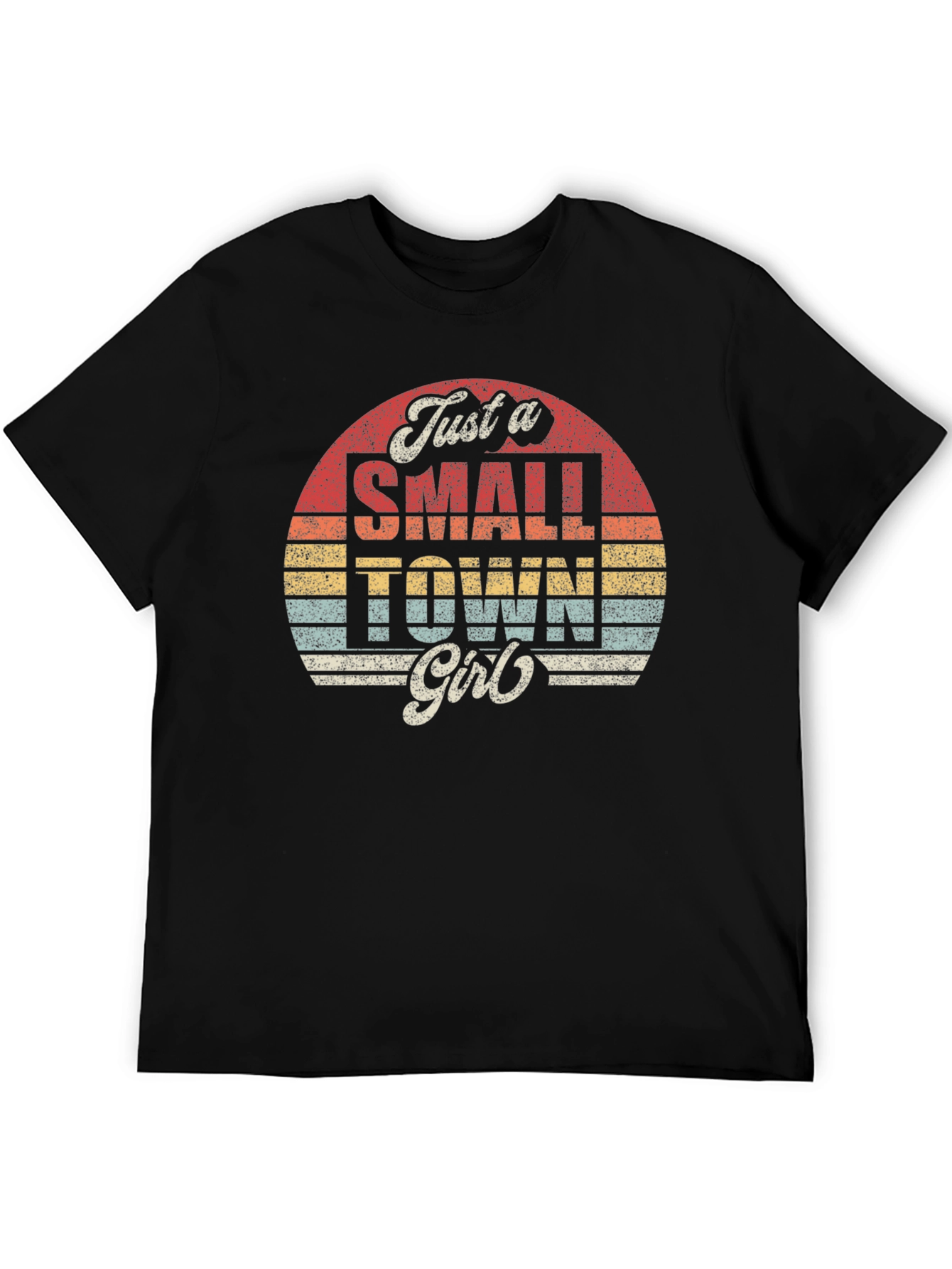 Black Retro "Small Town Girl" Graphic Tee view 5