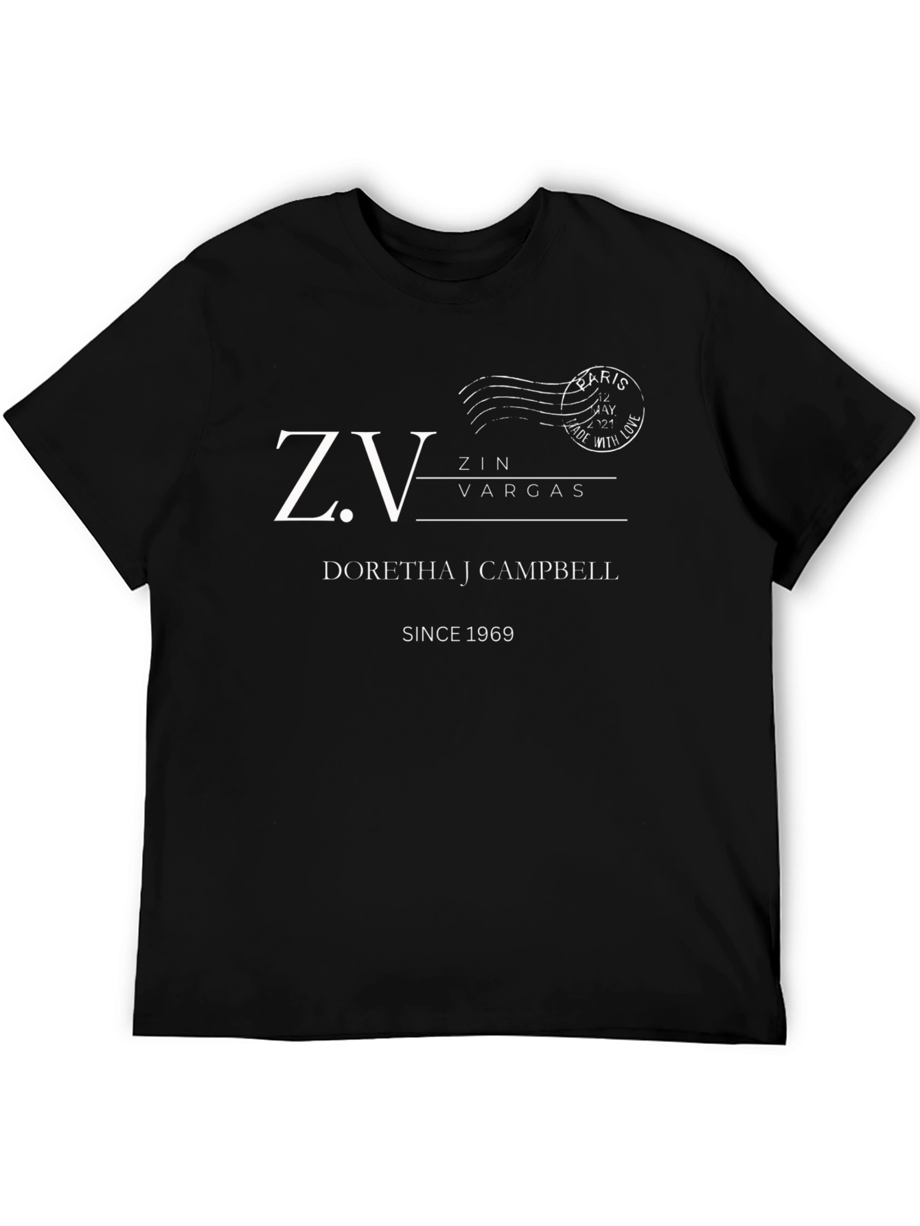 Black Z.V. Vargas Graphic Tee -  Doretha J Campbell - Since 1969 view 5