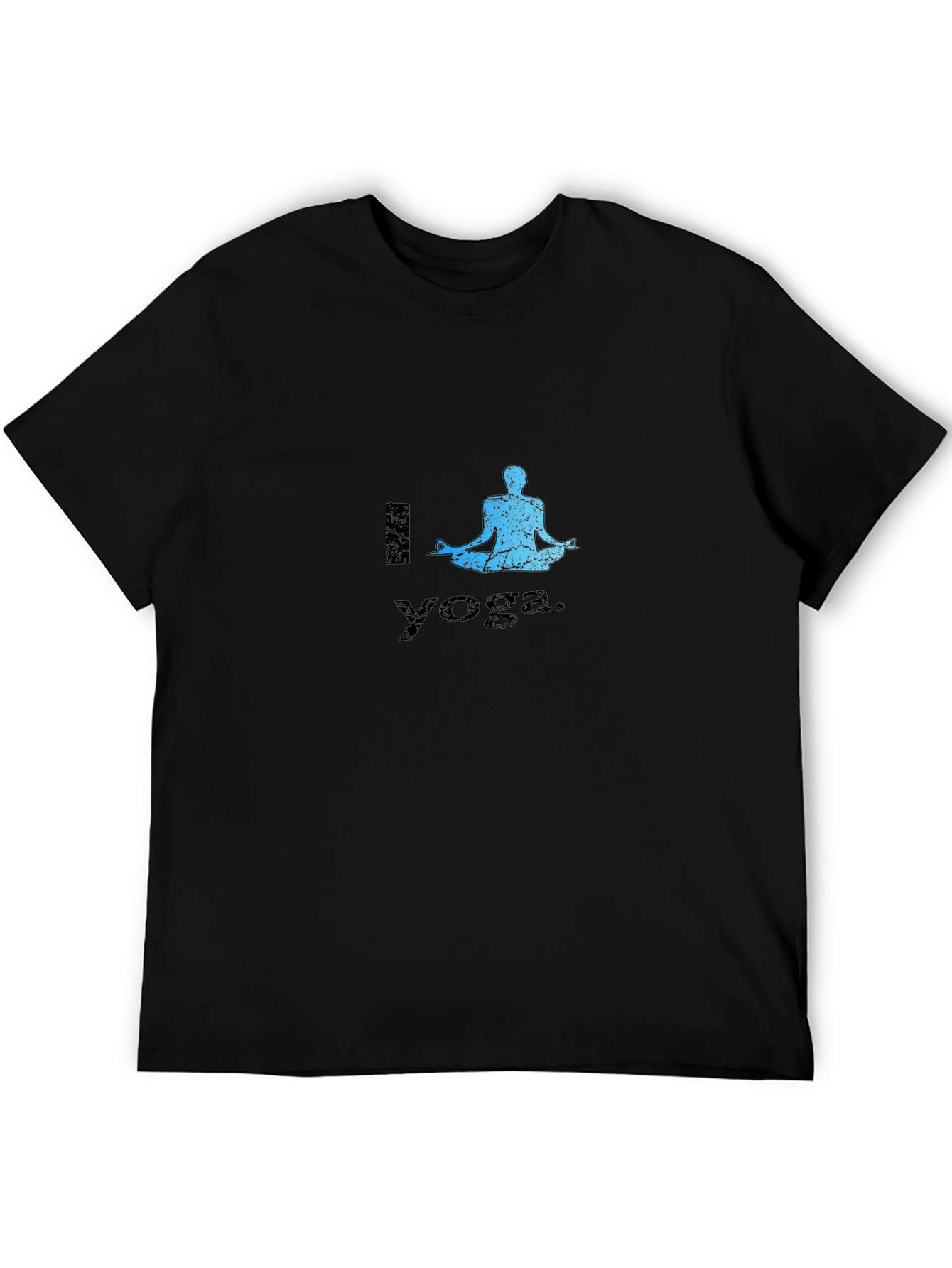 Black I Love Yoga Black T-Shirt view 5