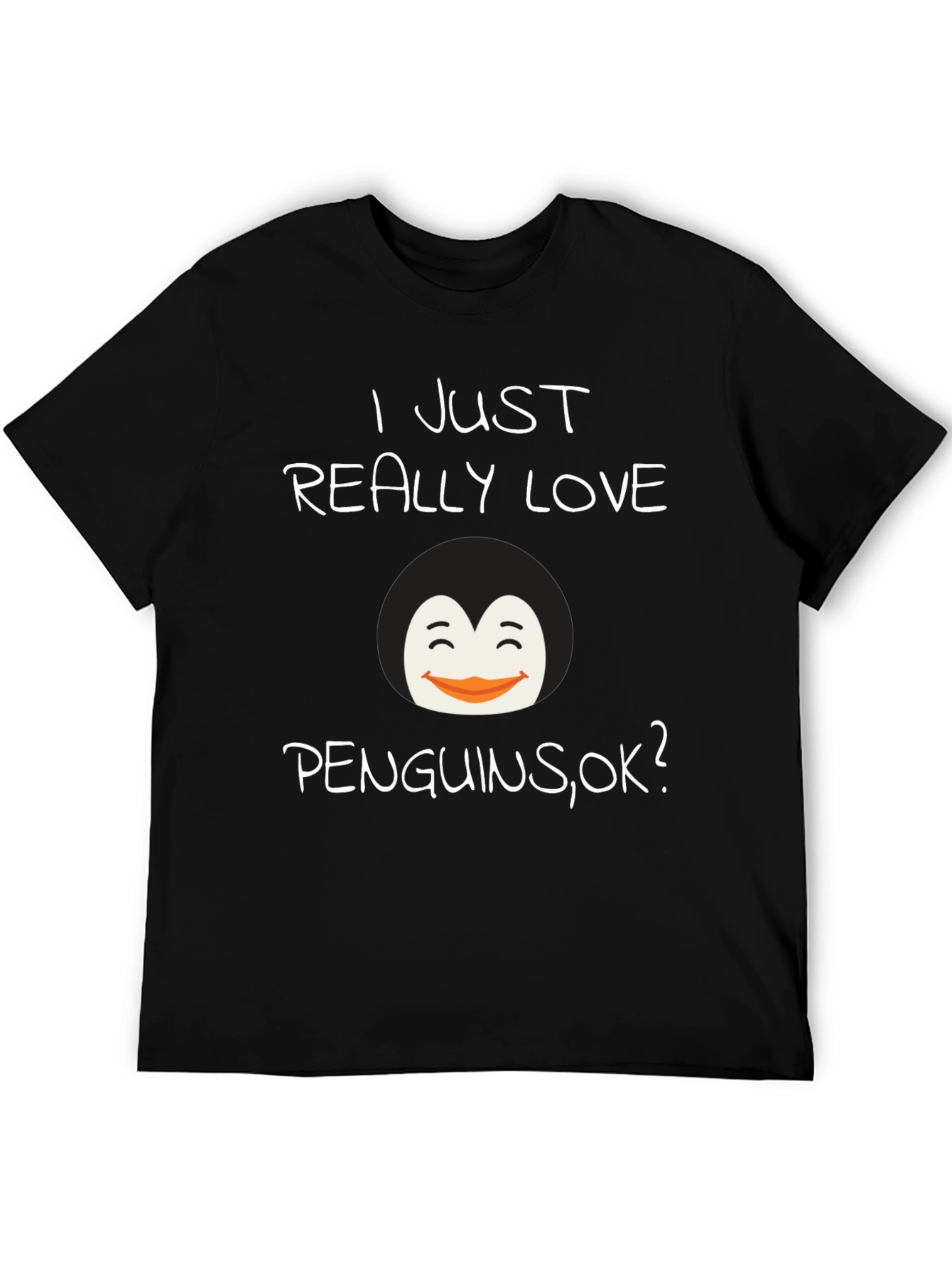 Black Penguin Lover T-Shirt - Cute Graphic Tee view 5