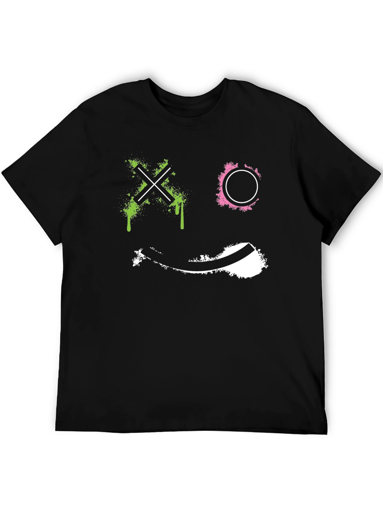 Black Abstract Graphic Print Black T-Shirt view 5