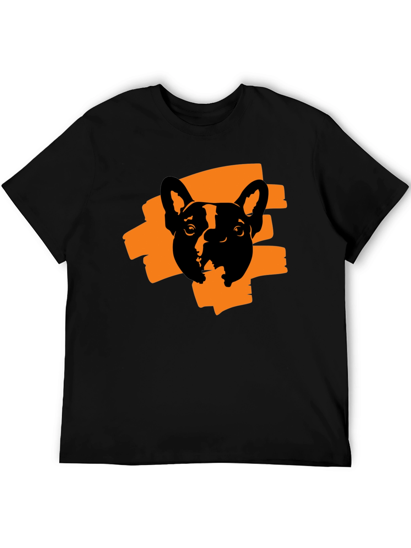 Black Cool Dog Graphic Print T-Shirt view 5