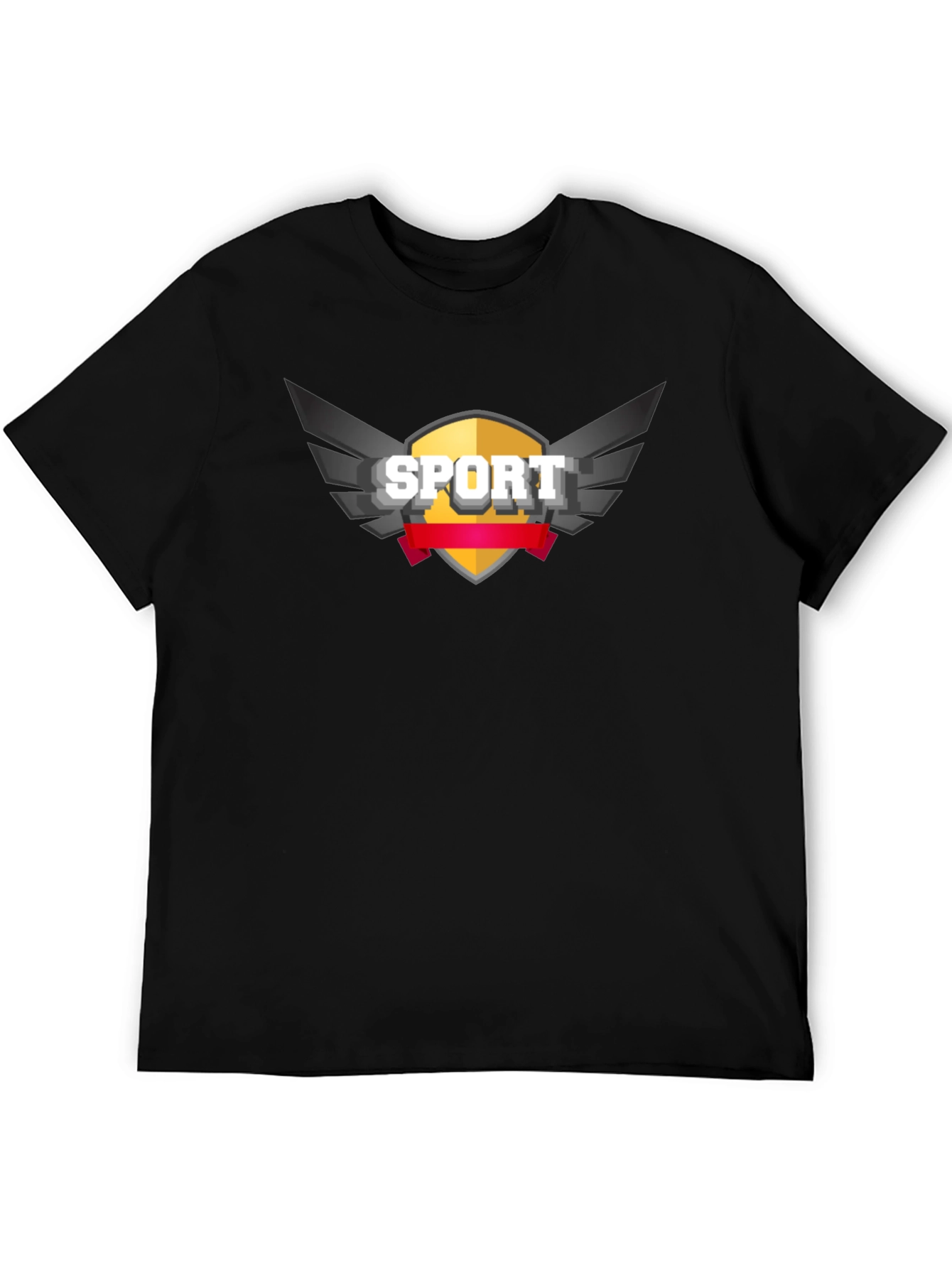 Sport Graphic Black T-Shirt - 5