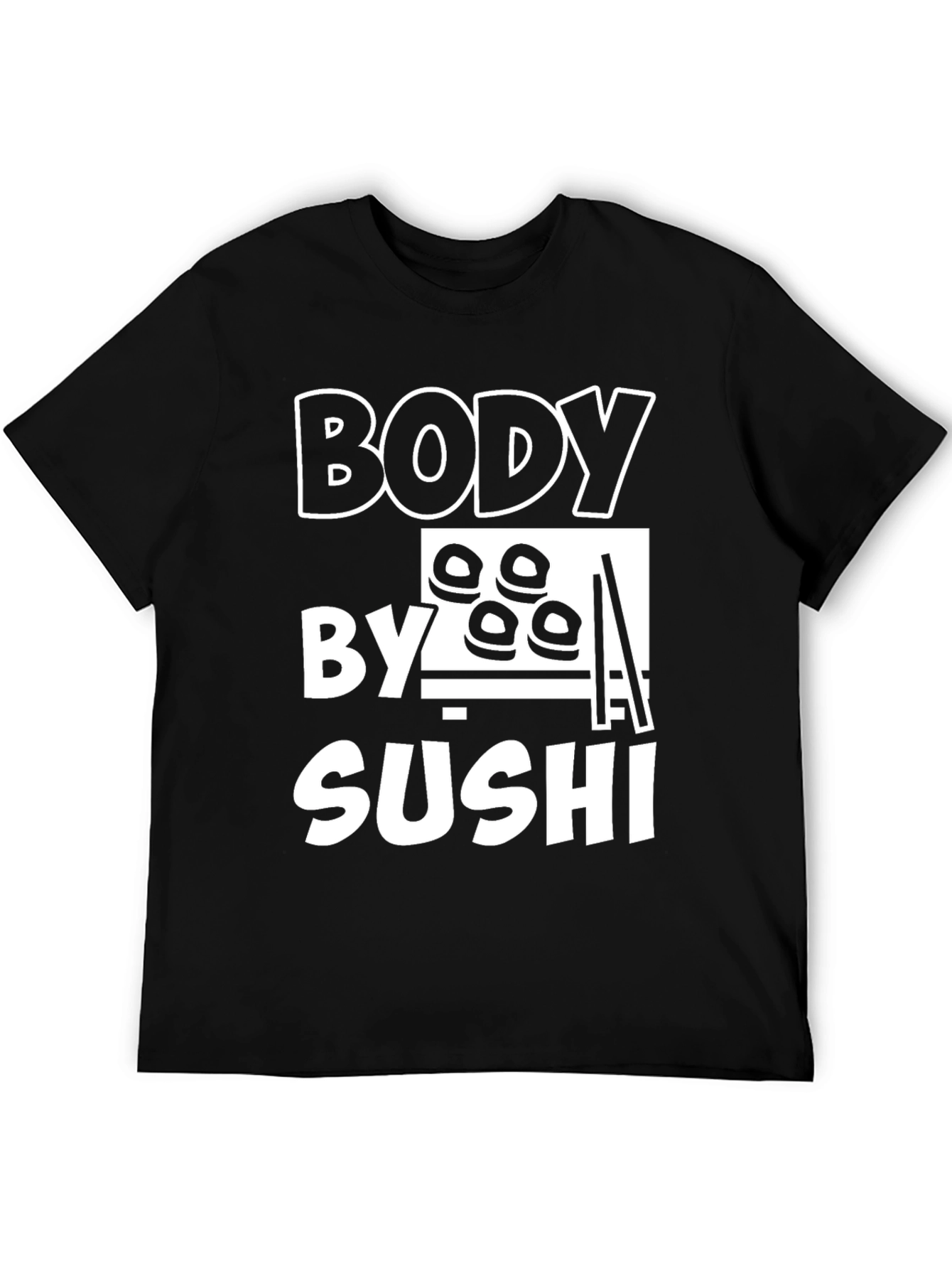 Black Body By Sushi T-Shirt - Funny Foodie Tee view 5