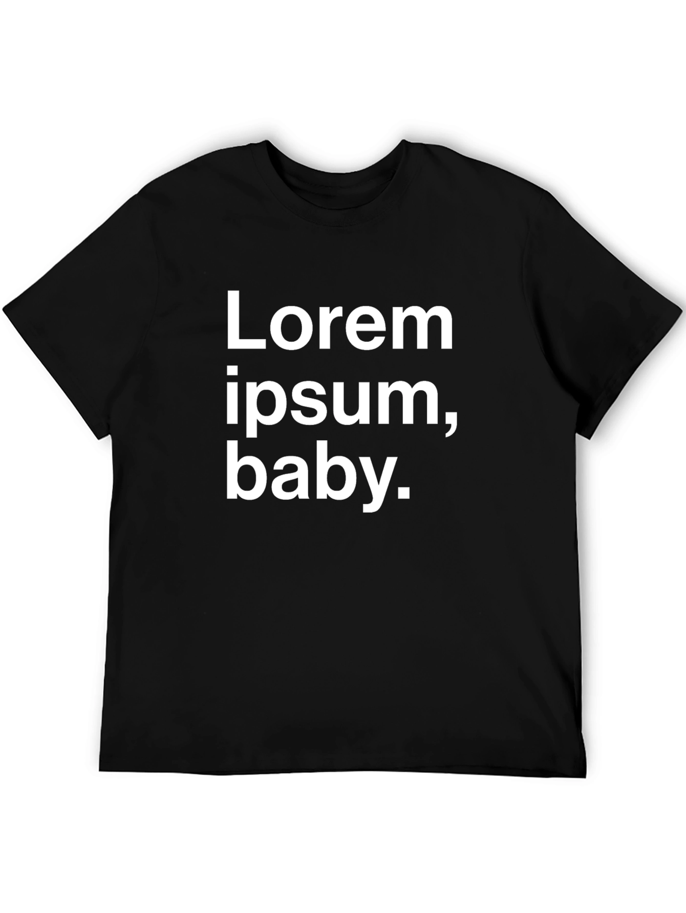 Black Lorem Ipsum Baby Graphic Tee view 5